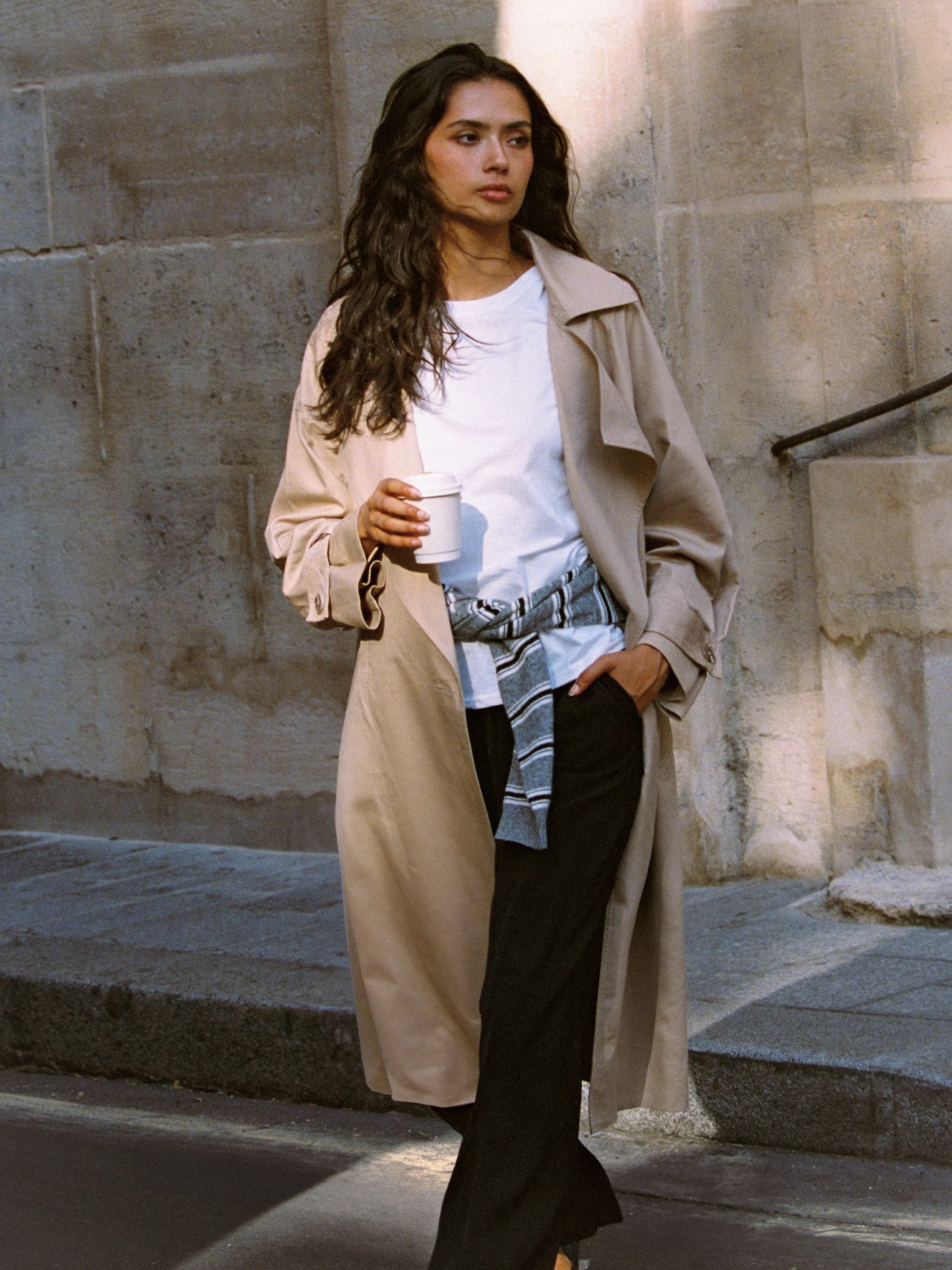 RELAXED TRENCH TWILL RAGLAN TRENCH COAT View 1 | Coats & Jackets RELAXED TRENCH TWILL RAGLAN TRENCH COAT View 1 | Coats & Jackets