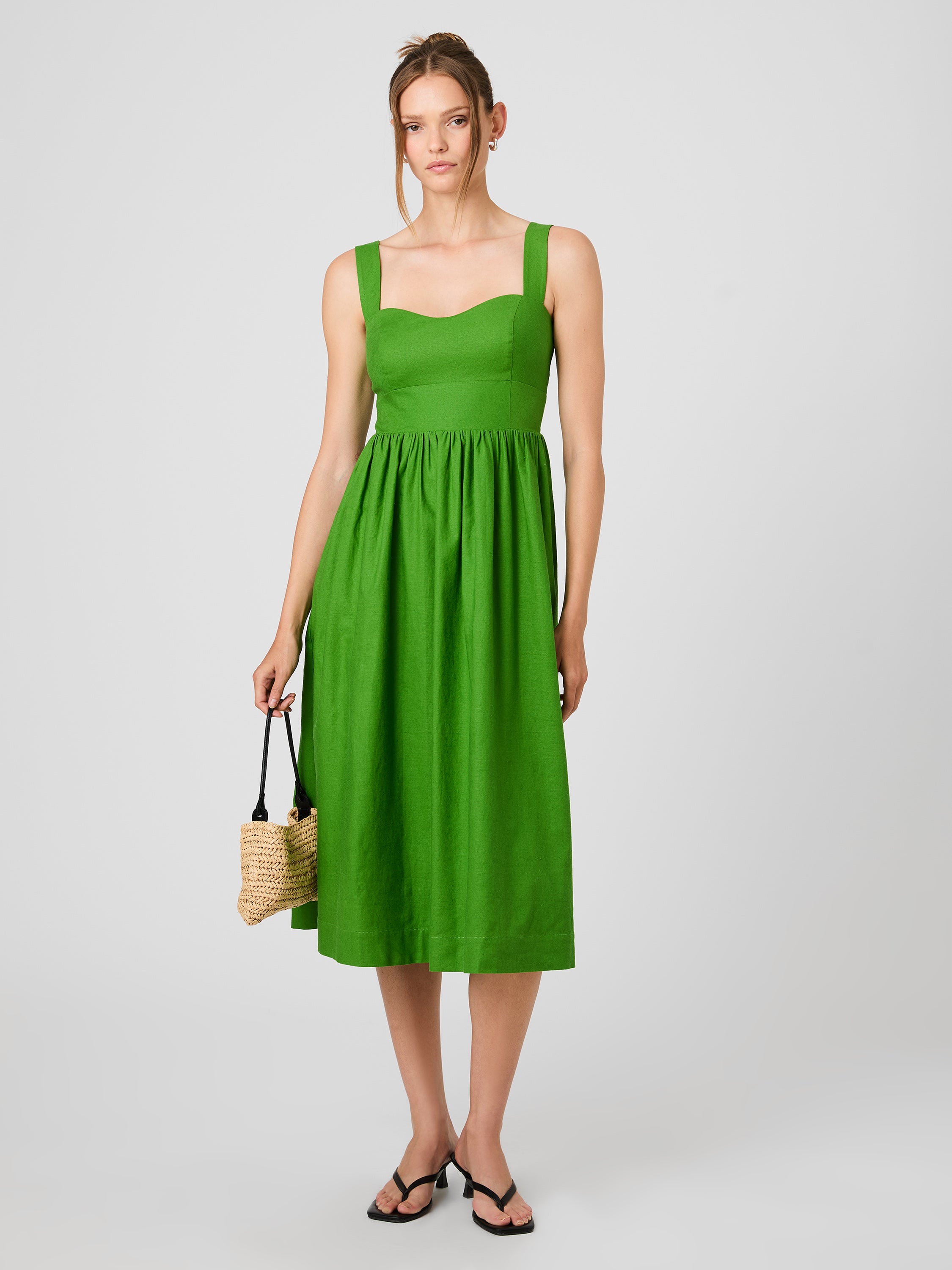 ASPEN LINEN MIDI DRESS View 1 | New Arrivals ASPEN LINEN MIDI DRESS View 1 | New Arrivals