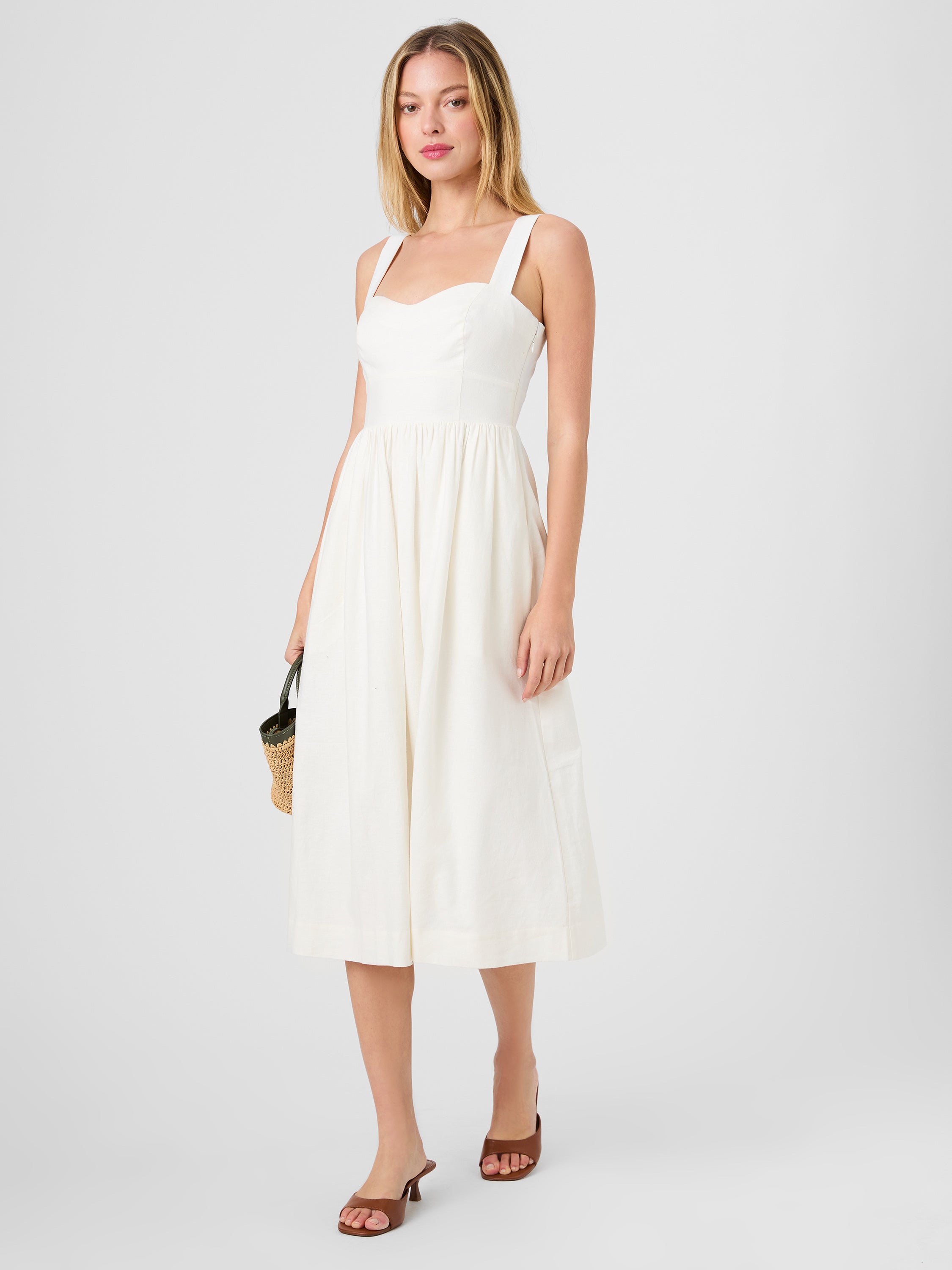 ASPEN LINEN MIDI DRESS View 1 | New Arrivals ASPEN LINEN MIDI DRESS View 1 | New Arrivals