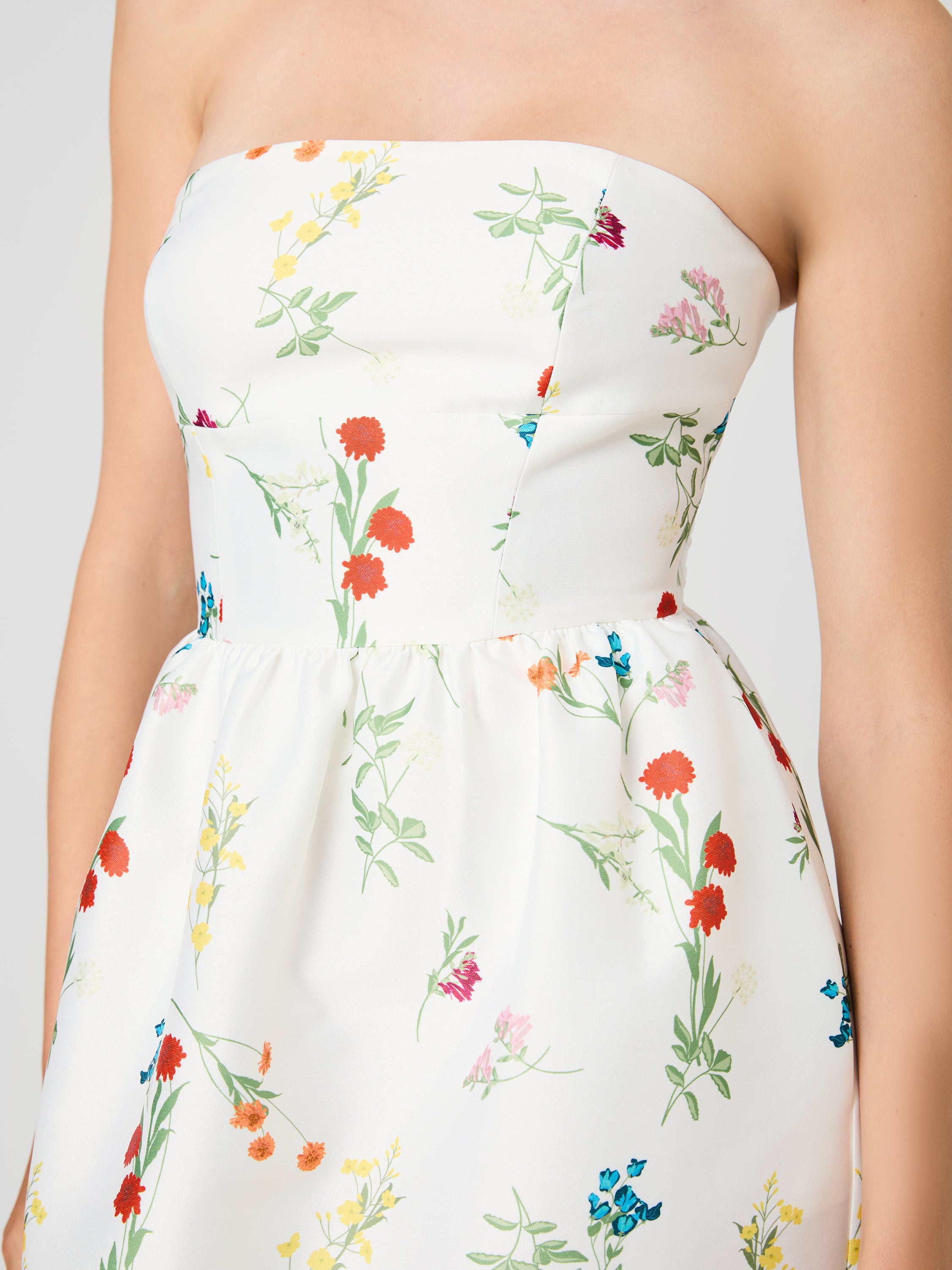 STRUCTURED TAFFETA CHRISTINE STRAPLESS MAXI DRESS View 2 | New Arrivals STRUCTURED TAFFETA CHRISTINE STRAPLESS MAXI DRESS View 2 | New Arrivals