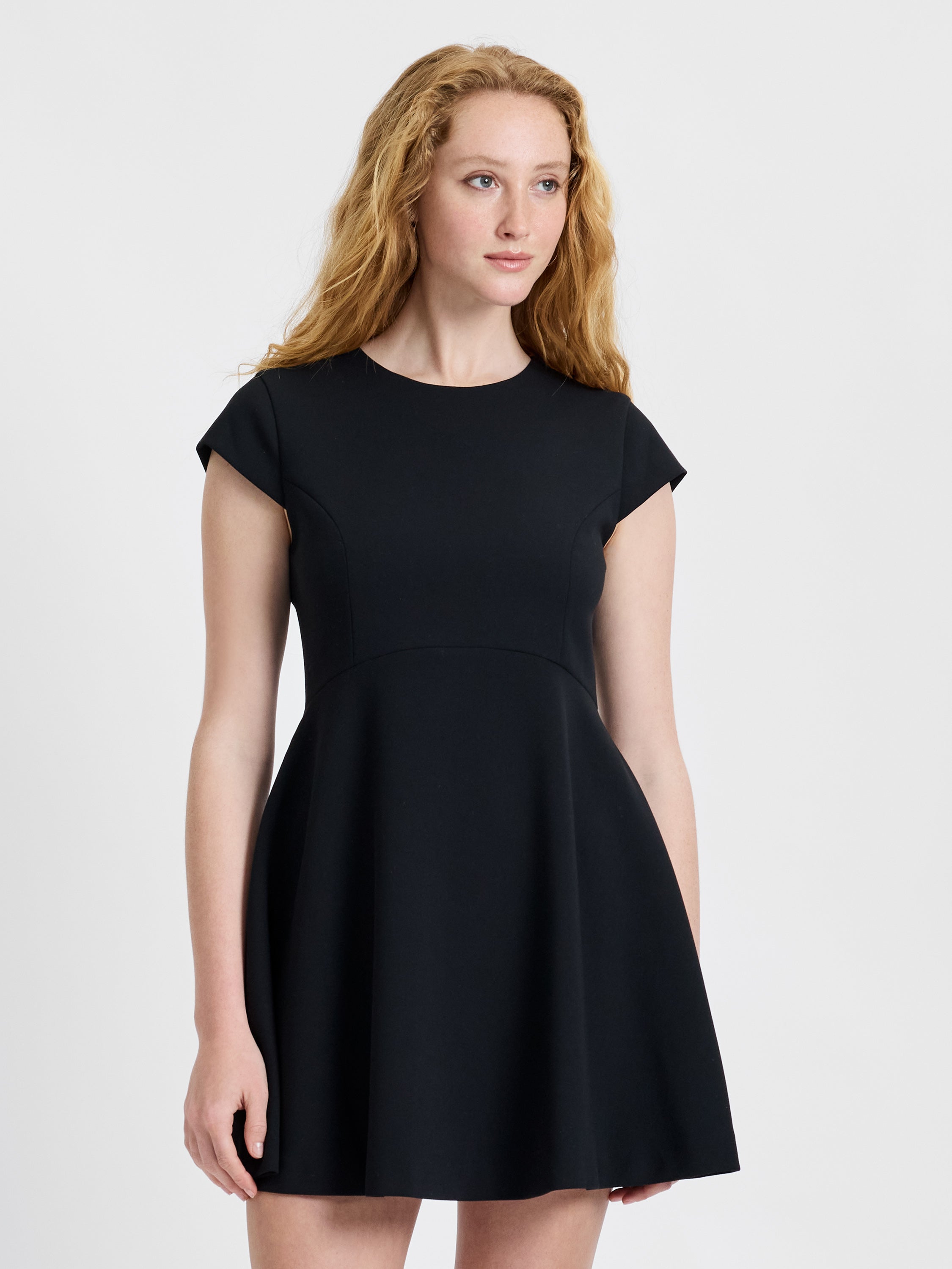 WHISPER CAP SLEEVE MINI DRESS View 2 | Black Dresses WHISPER CAP SLEEVE MINI DRESS View 2 | Black Dresses