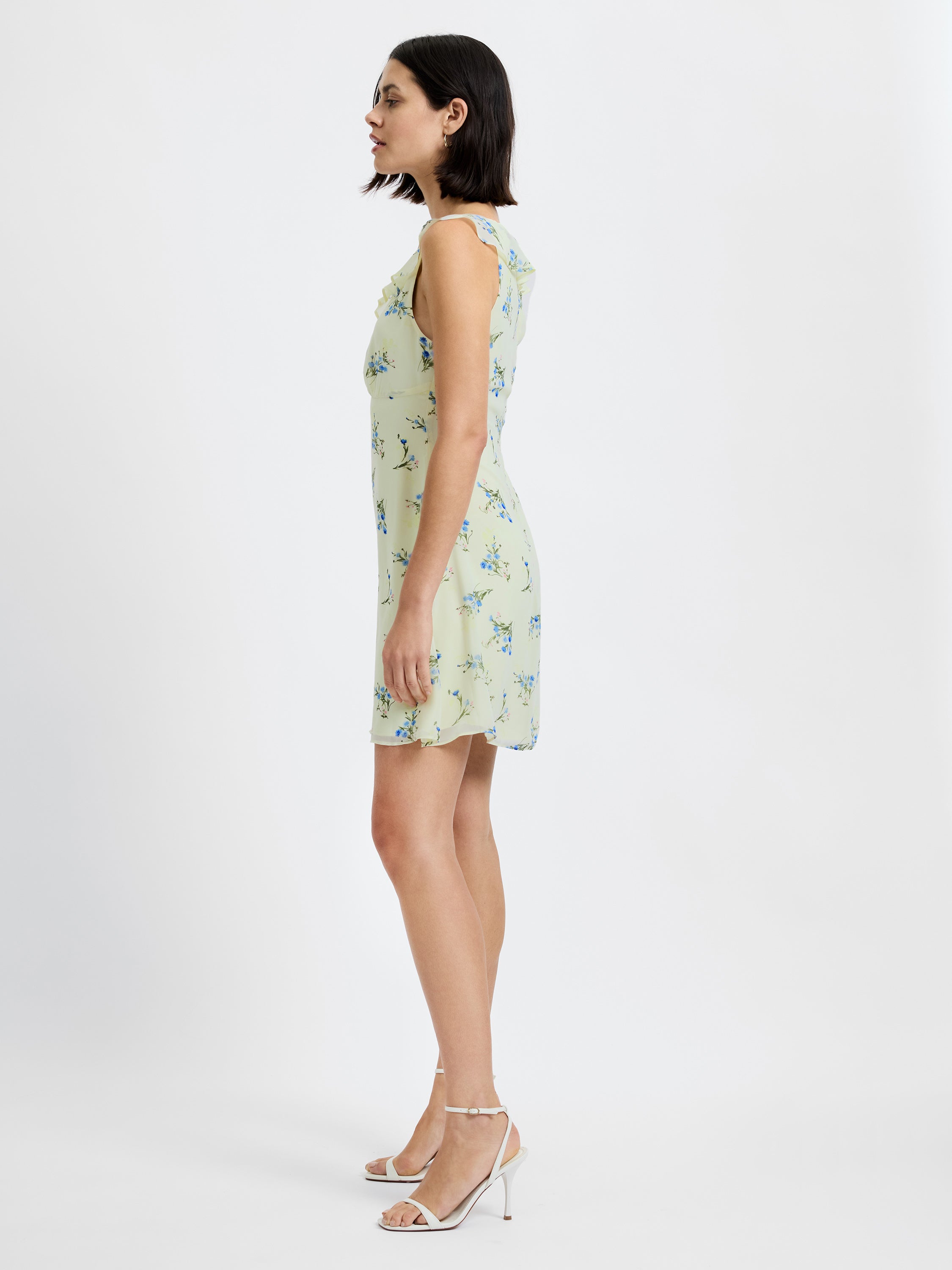ROBE de FLEURS scintiller fur mini dress 【公式通販】