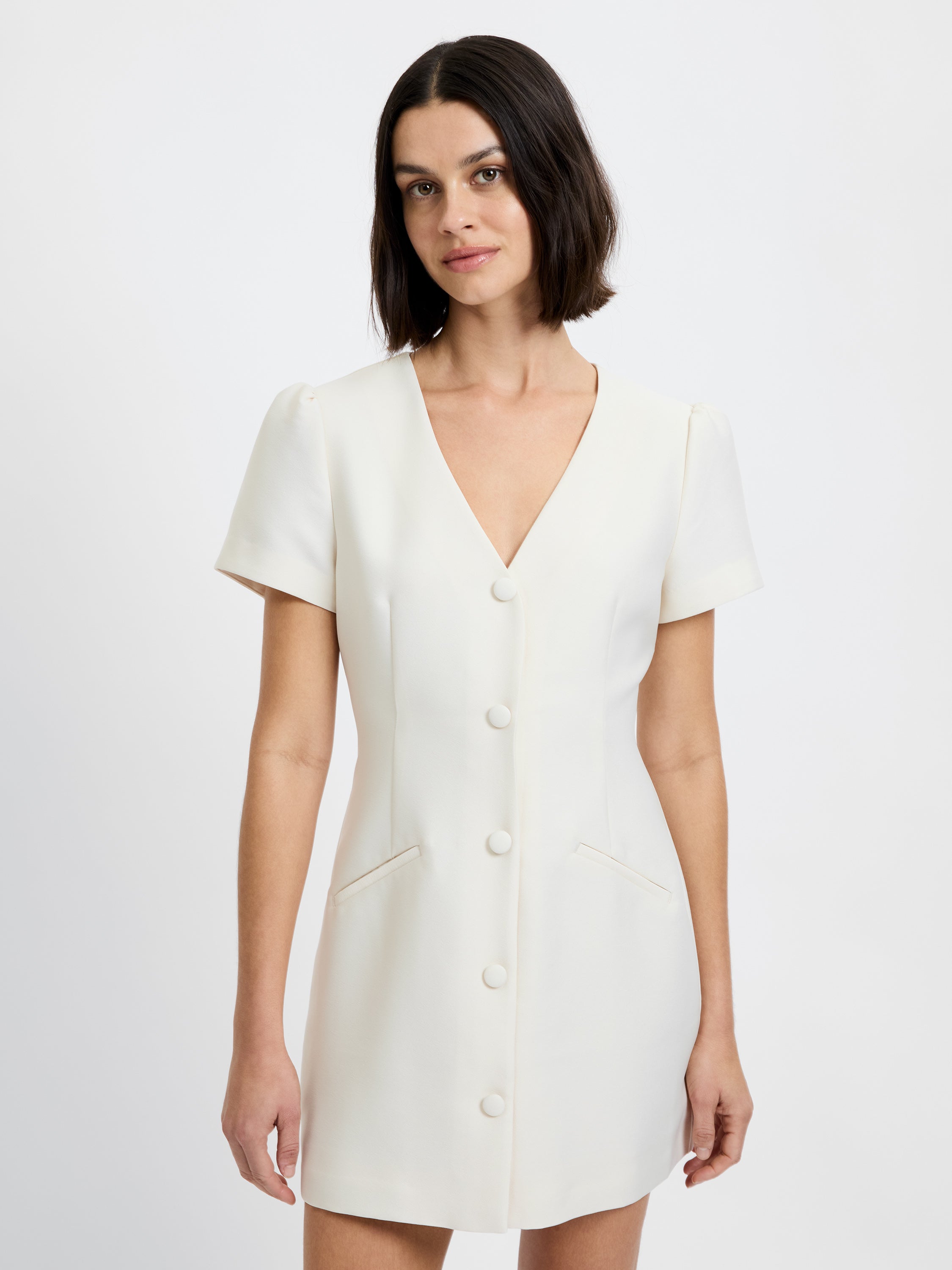 STRUCTURED TAFFETA MINI DRESS View 1 | New Arrivals STRUCTURED TAFFETA MINI DRESS View 1 | New Arrivals