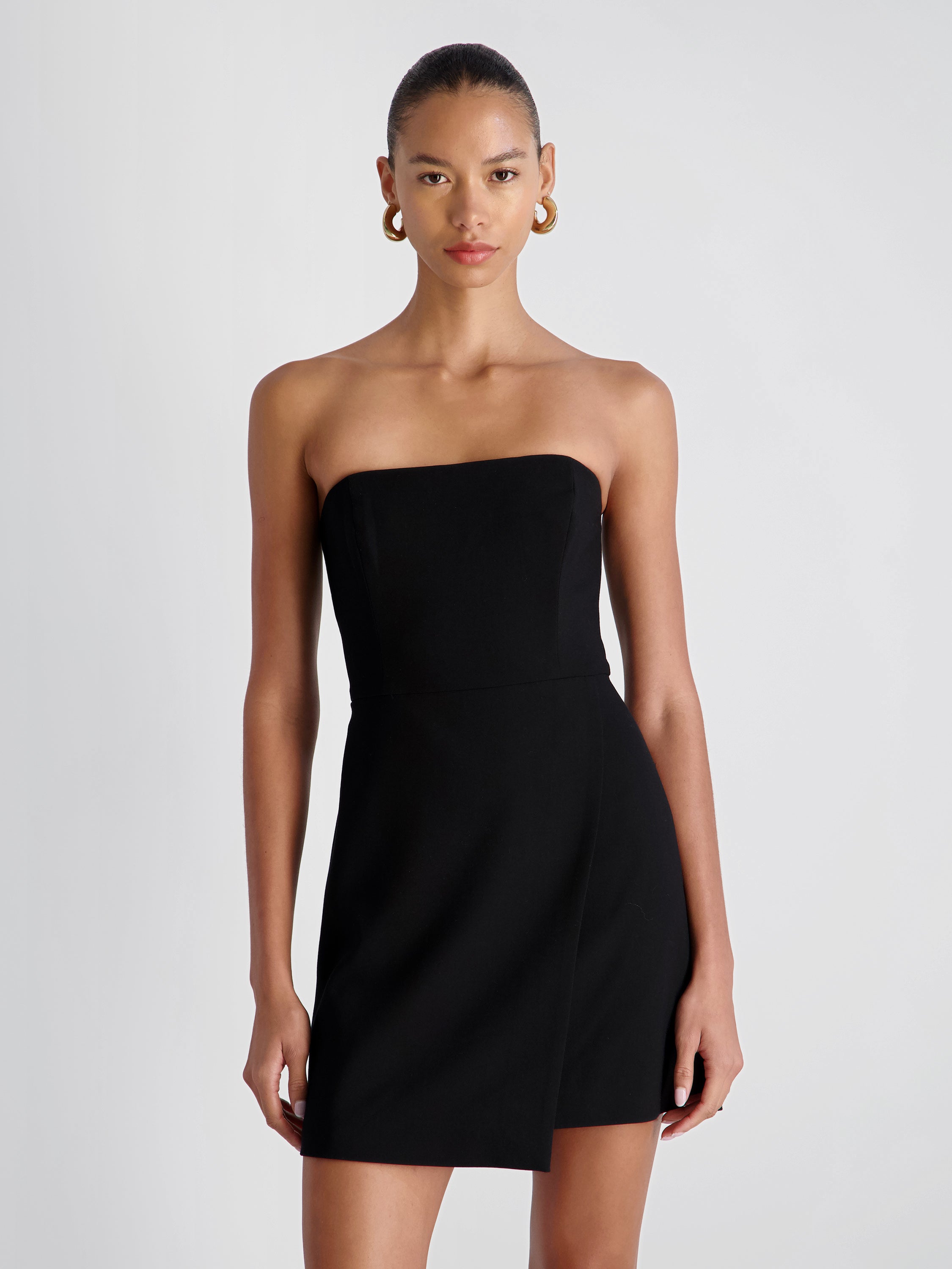 WHISPER STRAPLESS SLIT MINI DRESS View 2 | Black Dresses WHISPER STRAPLESS SLIT MINI DRESS View 2 | Black Dresses