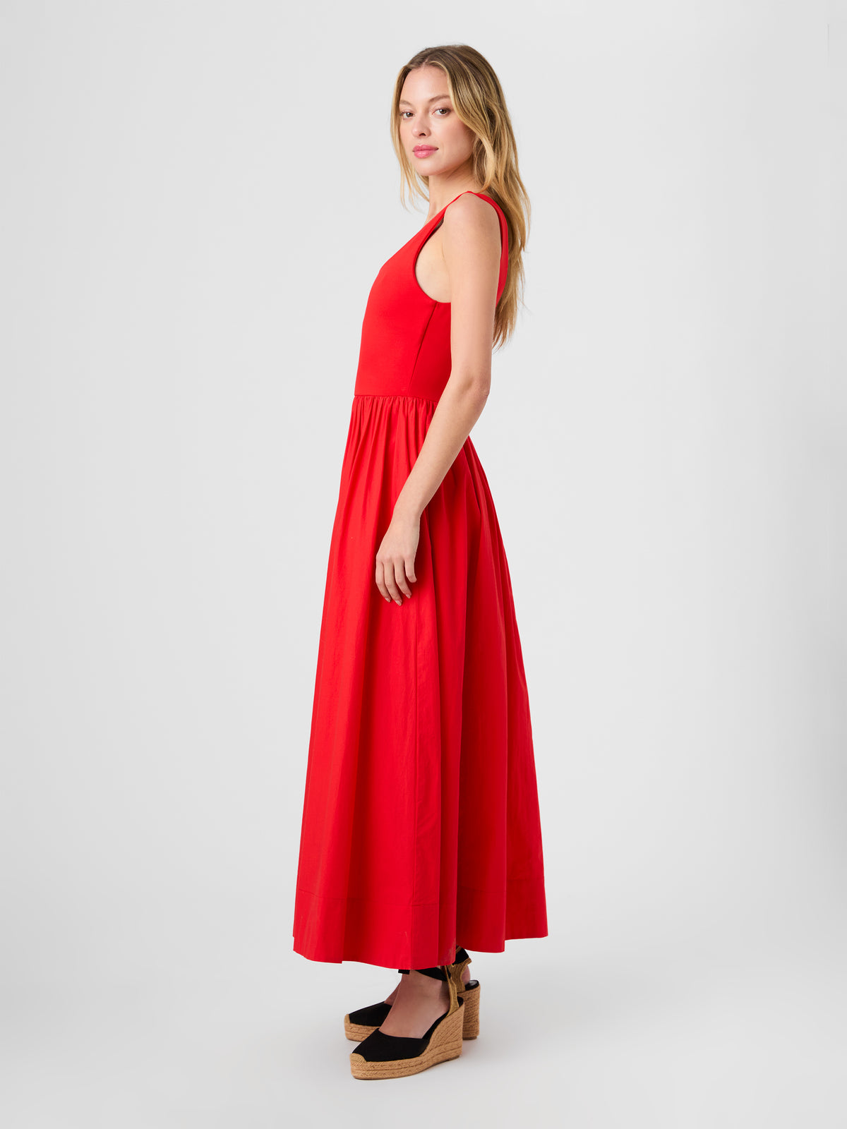French Connection Women's Jia Ponte Sleeveless Maxi Dress - Candied Apple Red