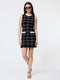 Check Sleeveless Crew Dress