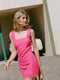 Birdie Linen Square Neck Mini Dress