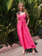 Poplin Ruched Maxi Dress