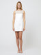 Carey Satin Slash Neck Mini Dress