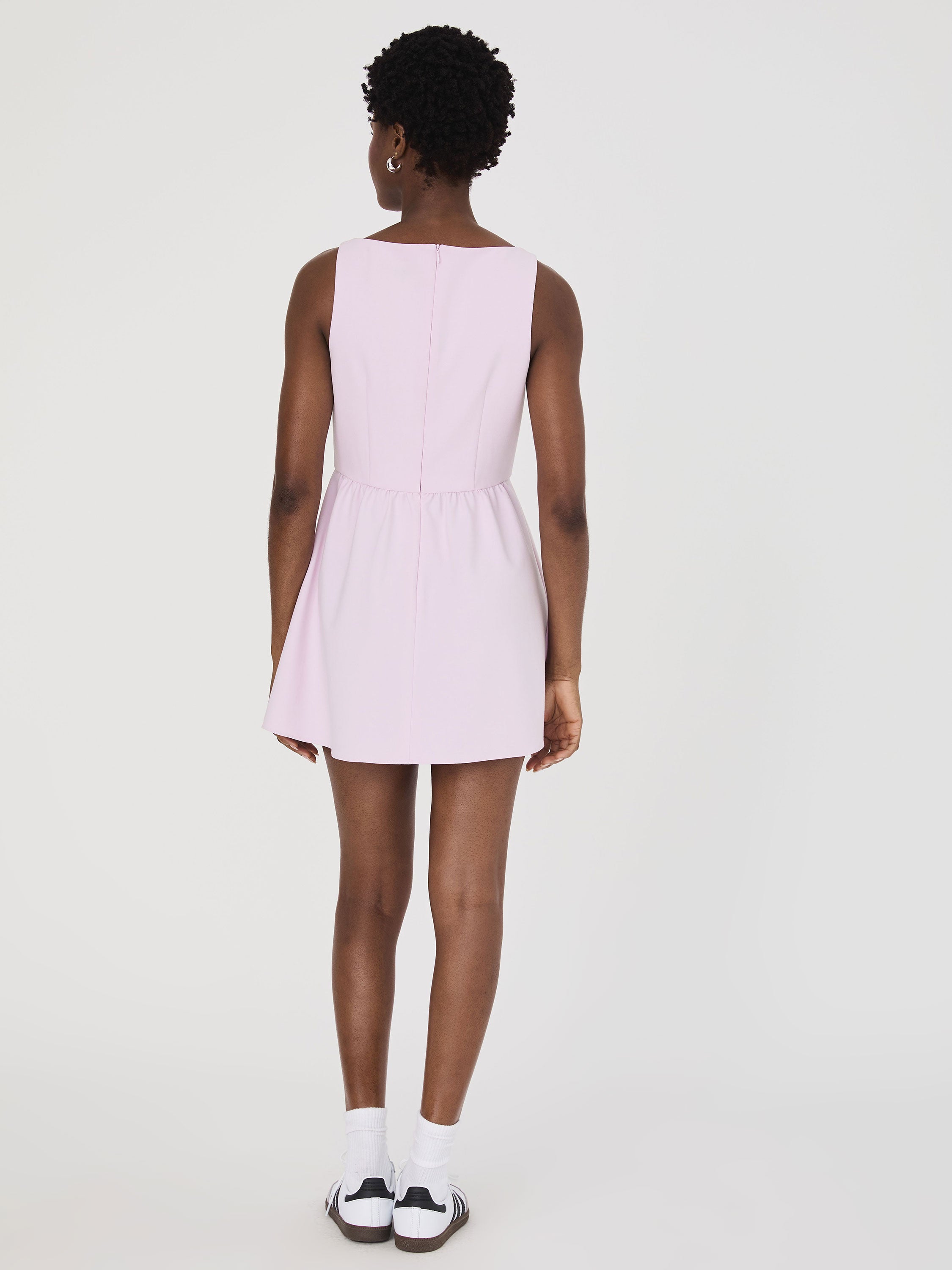 Whisper Boat Neck Mini Dress