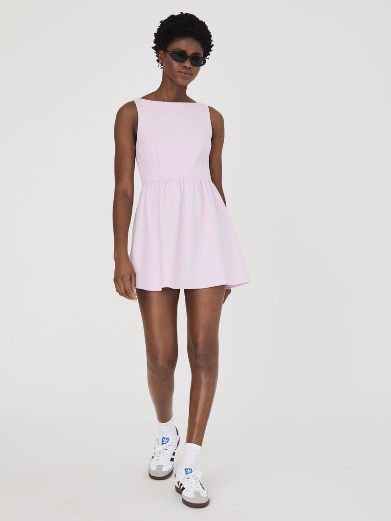 Whisper Boat Neck Mini Dress