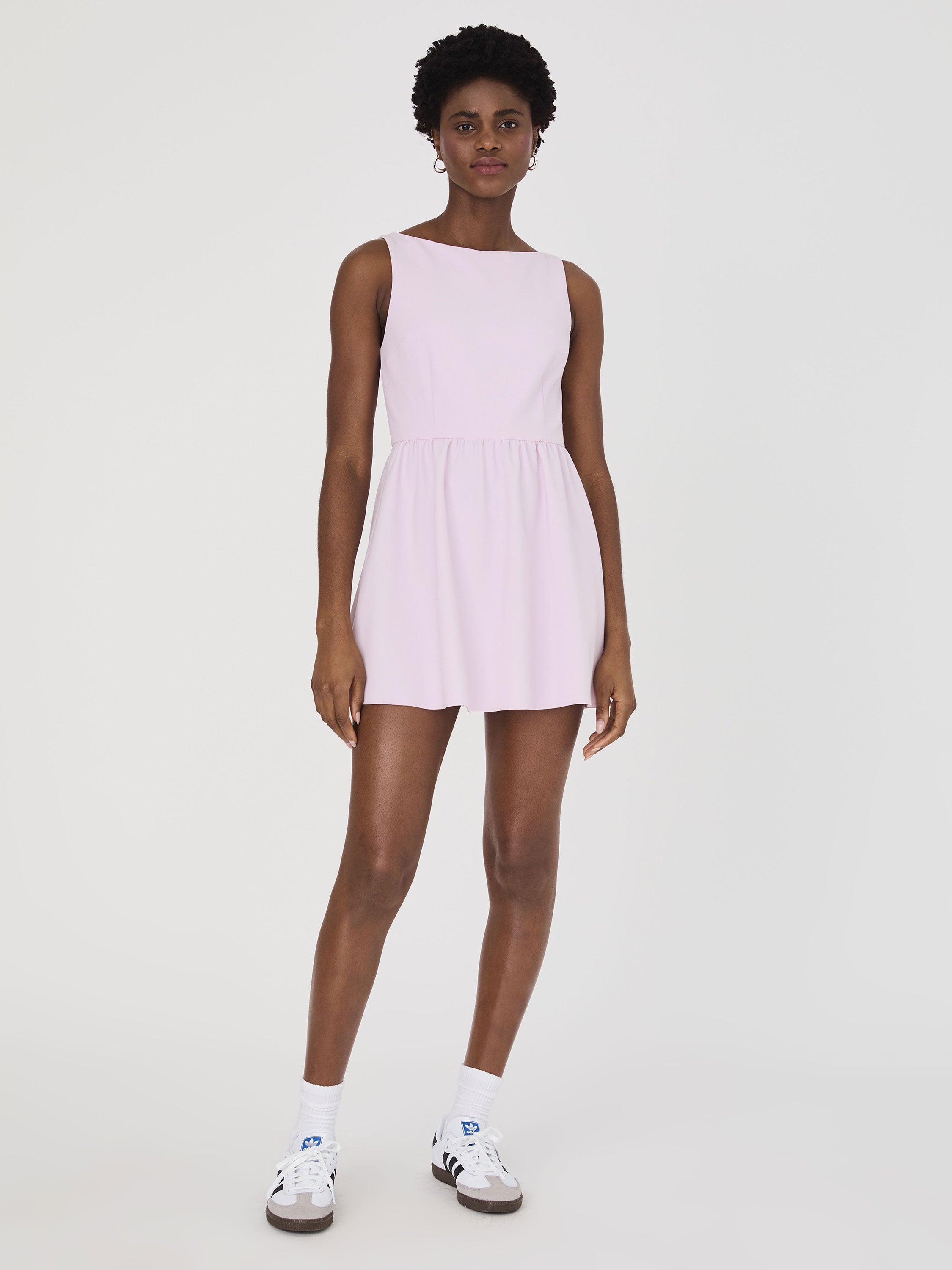 Whisper Boat Neck Mini Dress