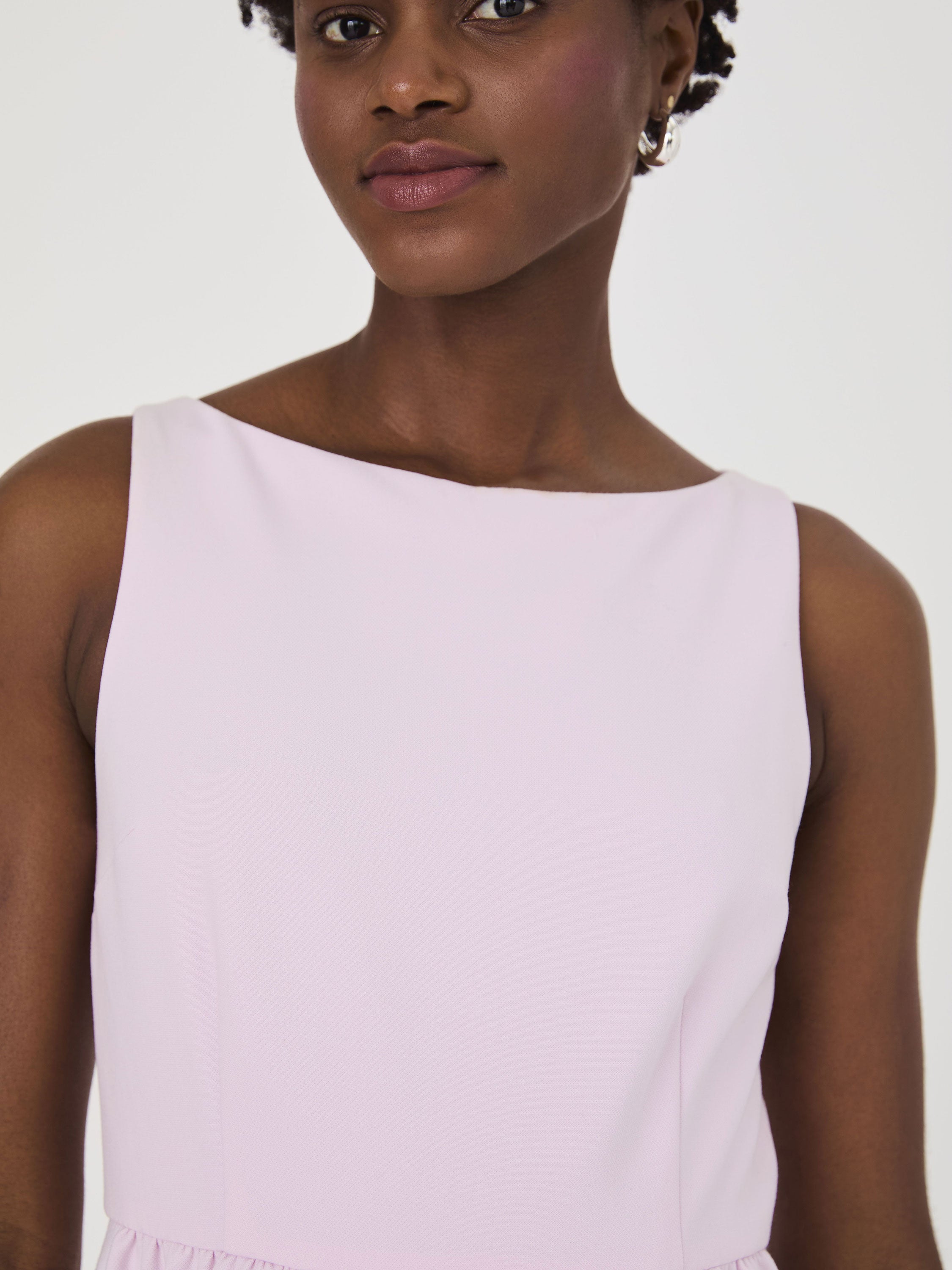 Whisper Boat Neck Mini Dress