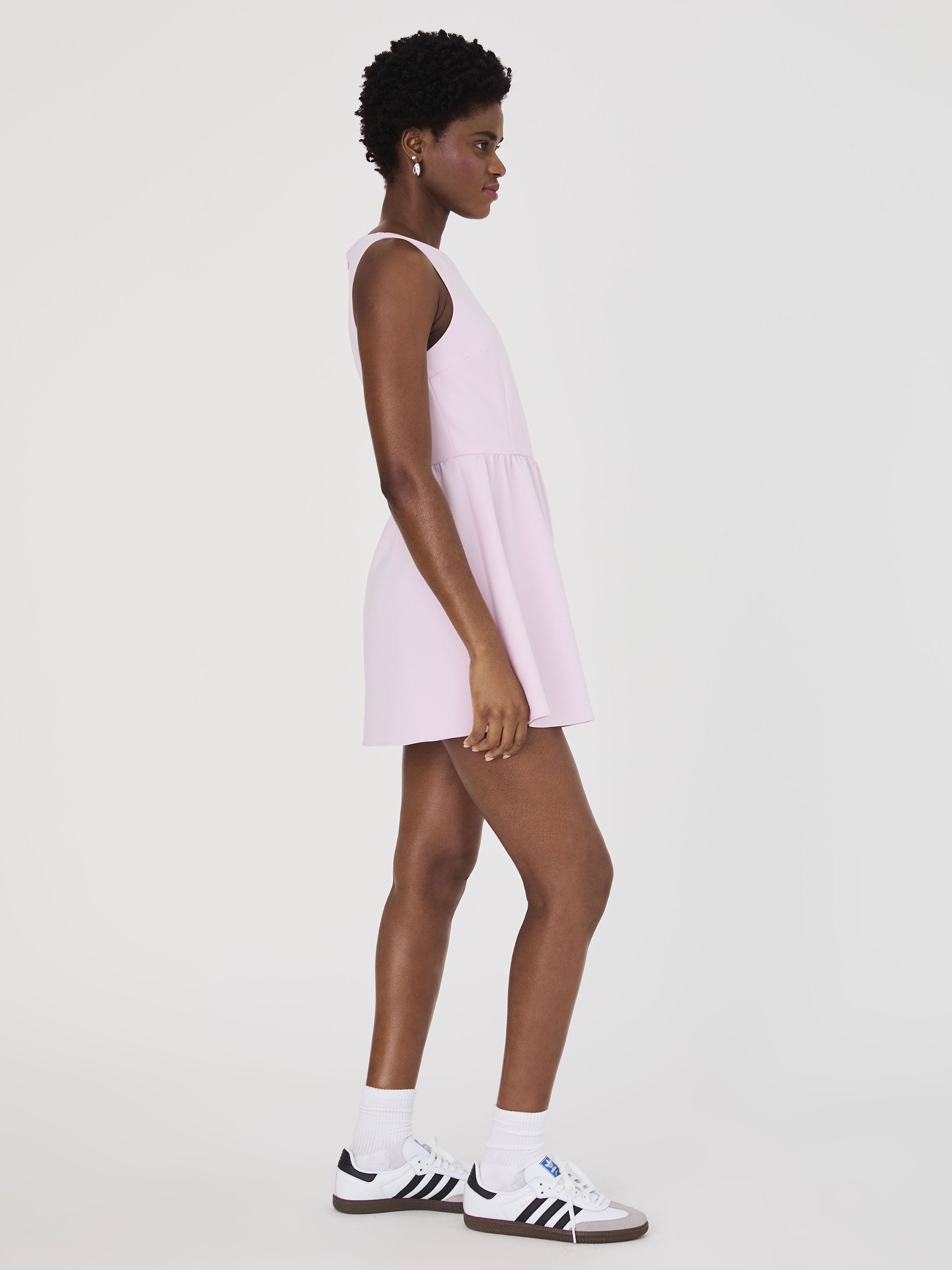 Whisper Boat Neck Mini Dress