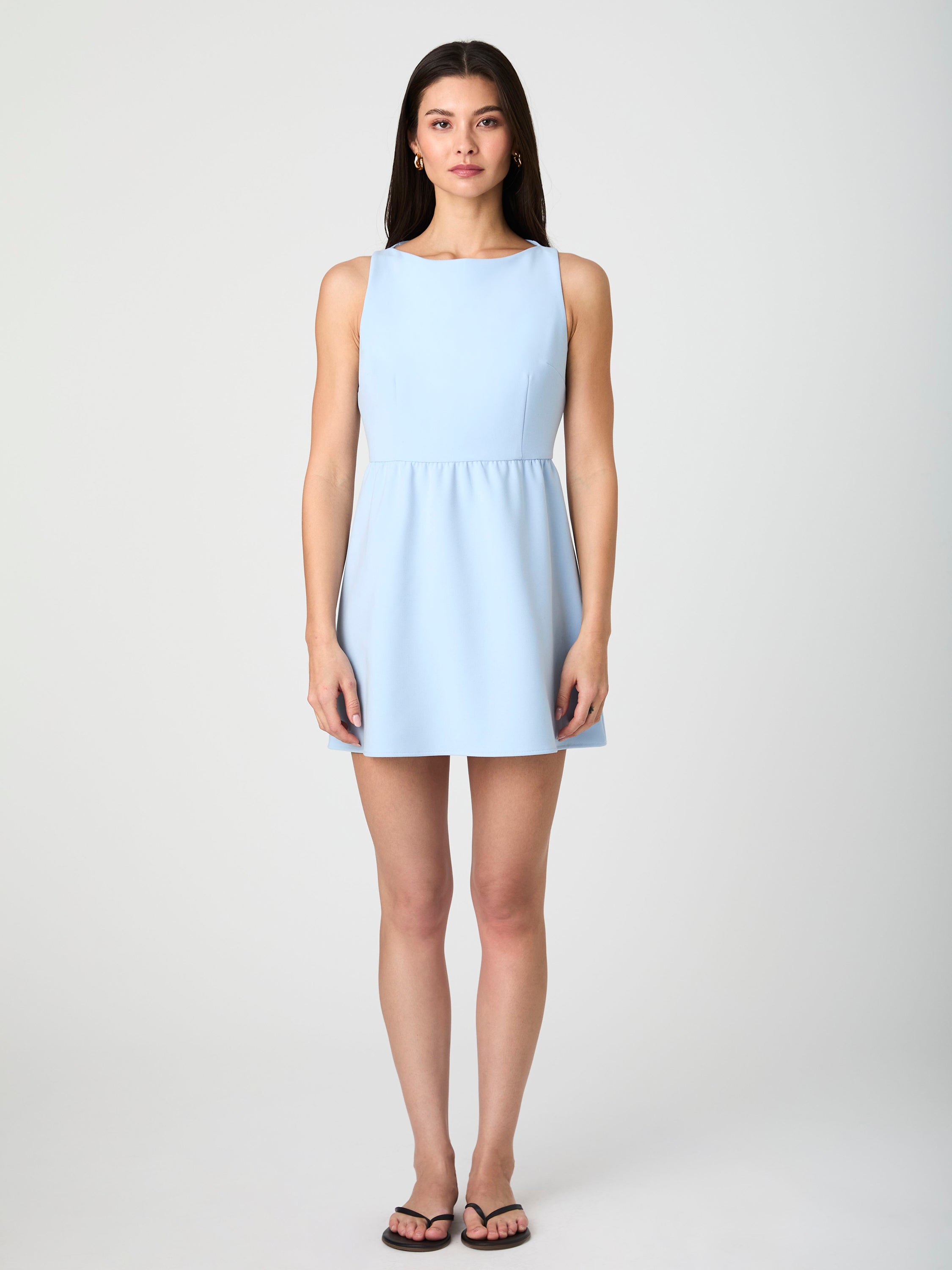 Whisper Boat Neck Mini Dress