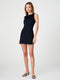 Cotton Sateen Round Neck Mini Dress