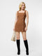 Structured Tweed Square Neck Mini Dress