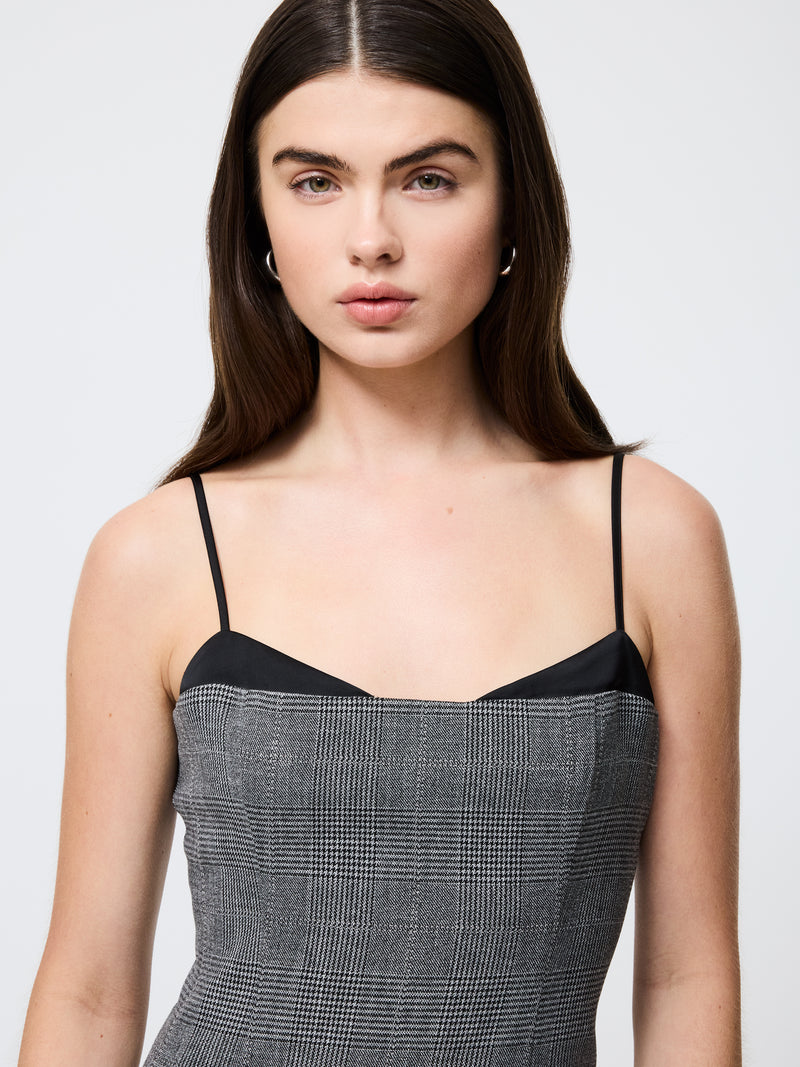 Owen Plaid Peekaboo Mini Dress