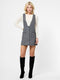 V-Neck Apron Mini Dress