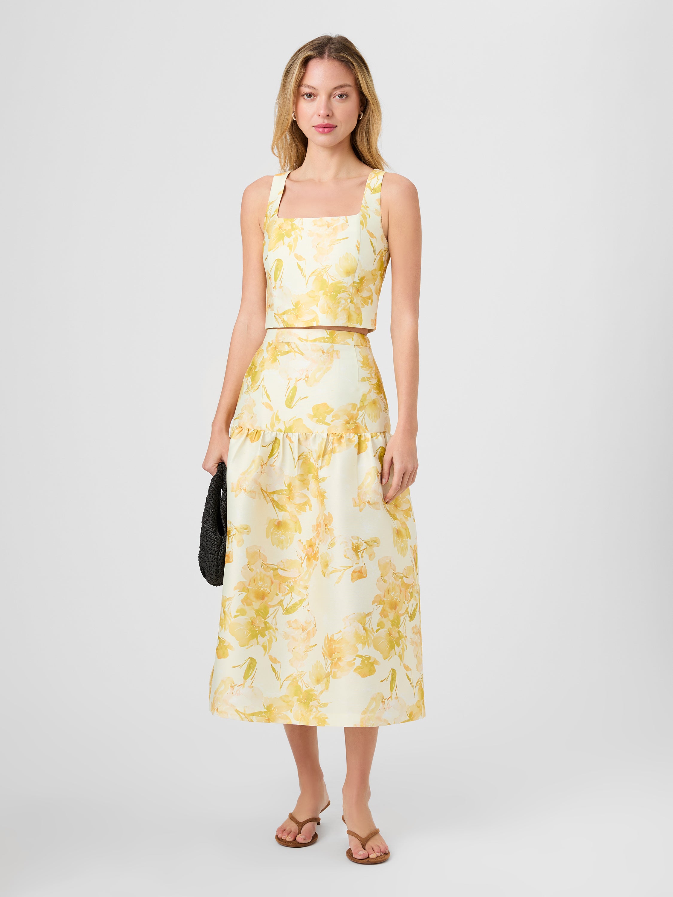 STRUCTURED TAFFETA SOPHIE FLEUR CROPPED TOP View 2 | New Arrivals STRUCTURED TAFFETA SOPHIE FLEUR CROPPED TOP View 2 | New Arrivals