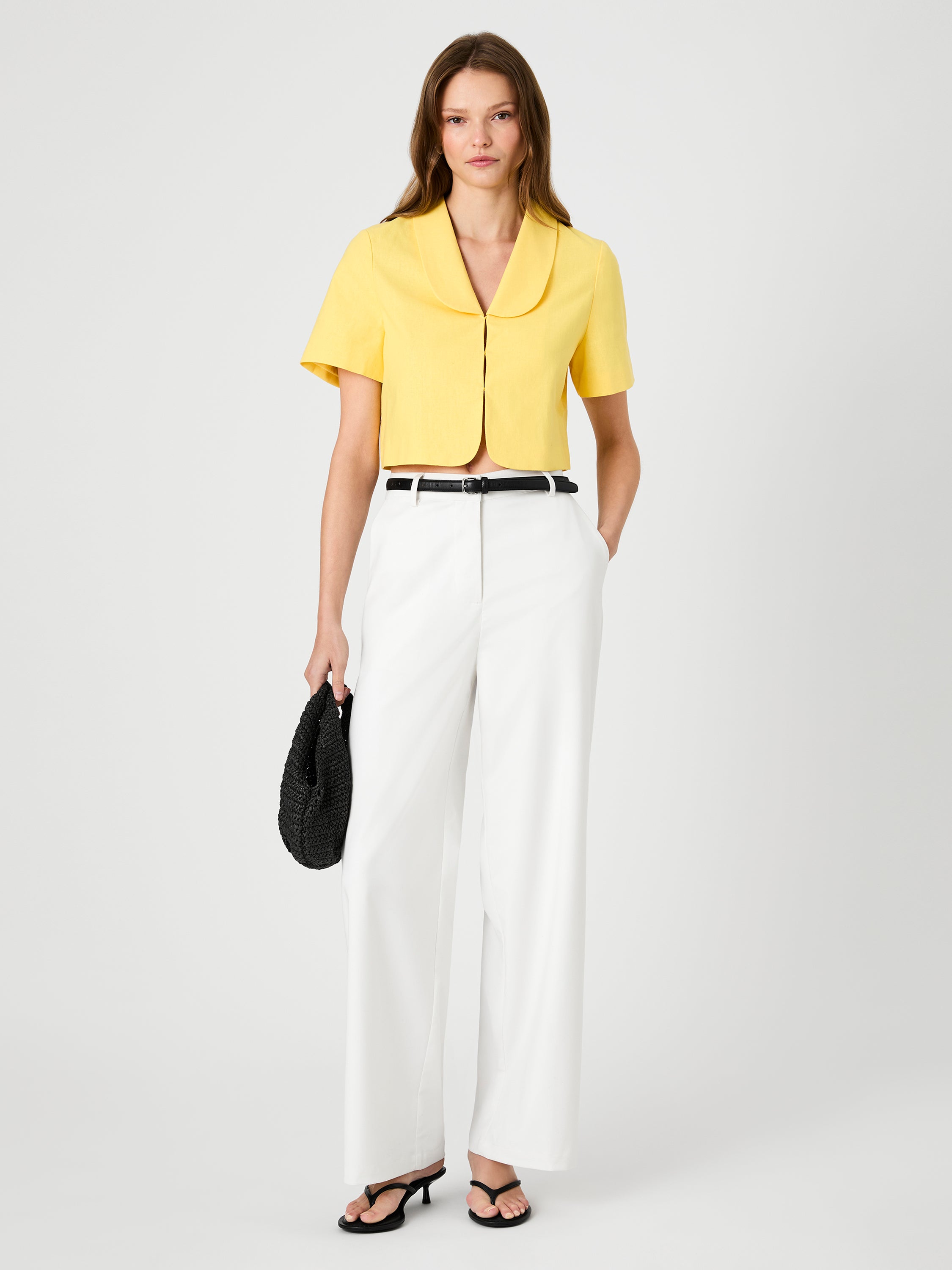 THEO LINEN OVERSIZED COLLAR TOP View 1 | Shirts & Tops THEO LINEN OVERSIZED COLLAR TOP View 1 | Shirts & Tops