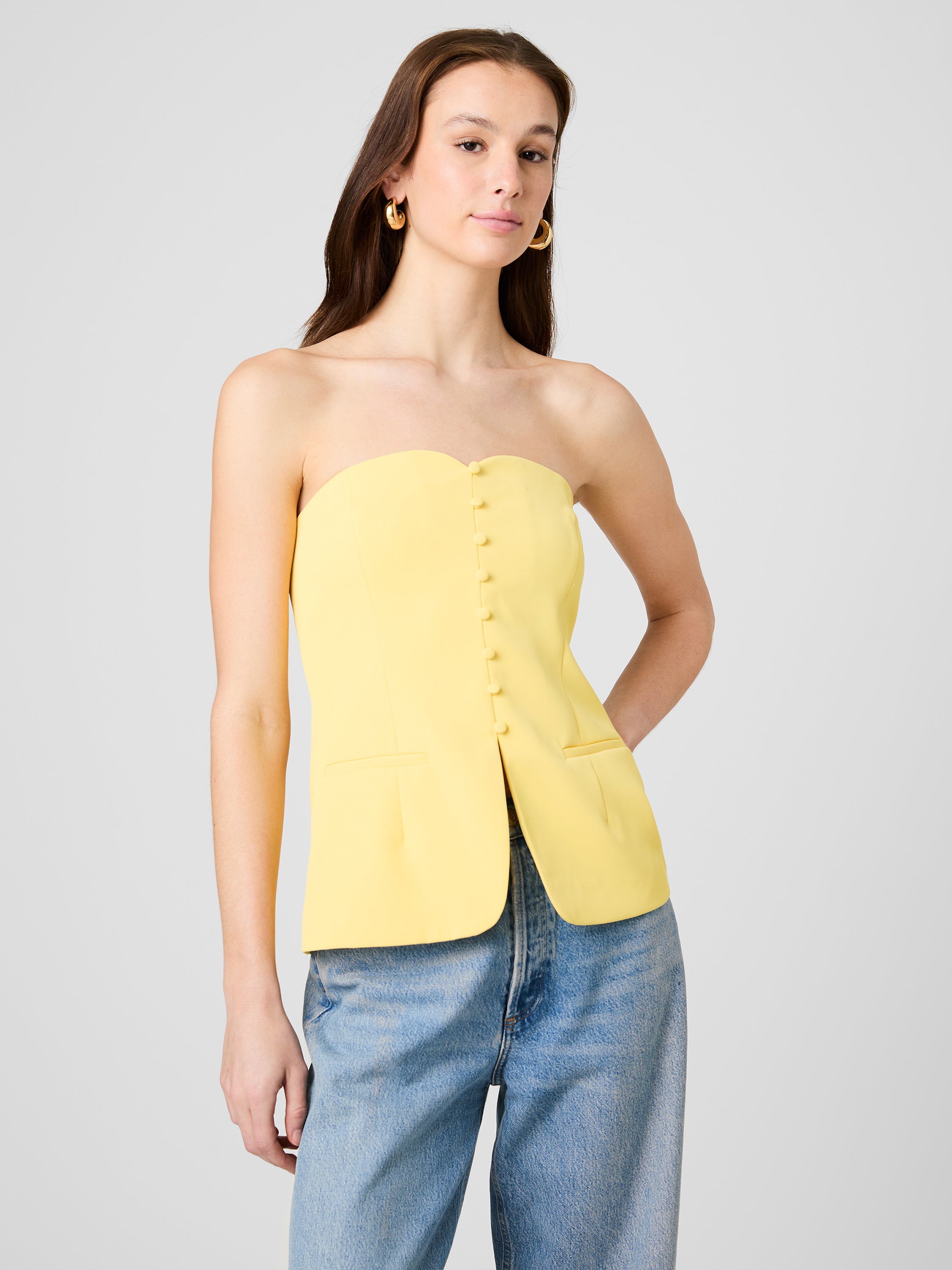 HARRY SUITING STRAPLESS TOP View 2 | New Arrivals HARRY SUITING STRAPLESS TOP View 2 | New Arrivals