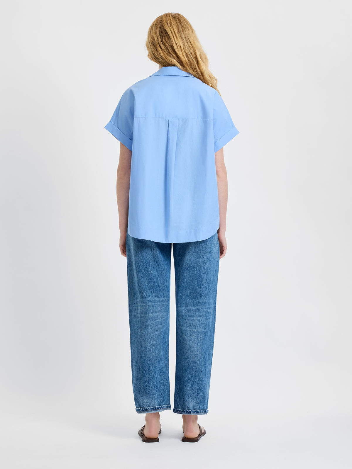 POPLIN COLLAR SHORT SLEEVE PULLOVER SHIRT VIEW 3 | Women's Shop All POPLIN COLLAR SHORT SLEEVE PULLOVER SHIRT VIEW 3 | Women's Shop All