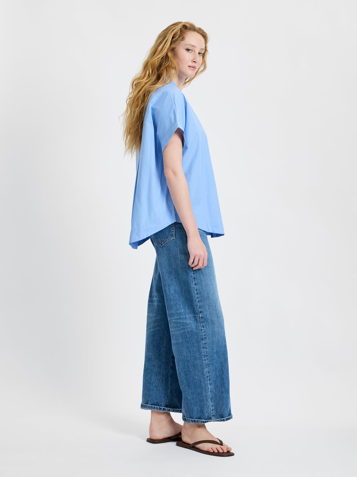 POPLIN COLLAR SHORT SLEEVE PULLOVER SHIRT VIEW 4 | Women's Shop All POPLIN COLLAR SHORT SLEEVE PULLOVER SHIRT VIEW 4 | Women's Shop All