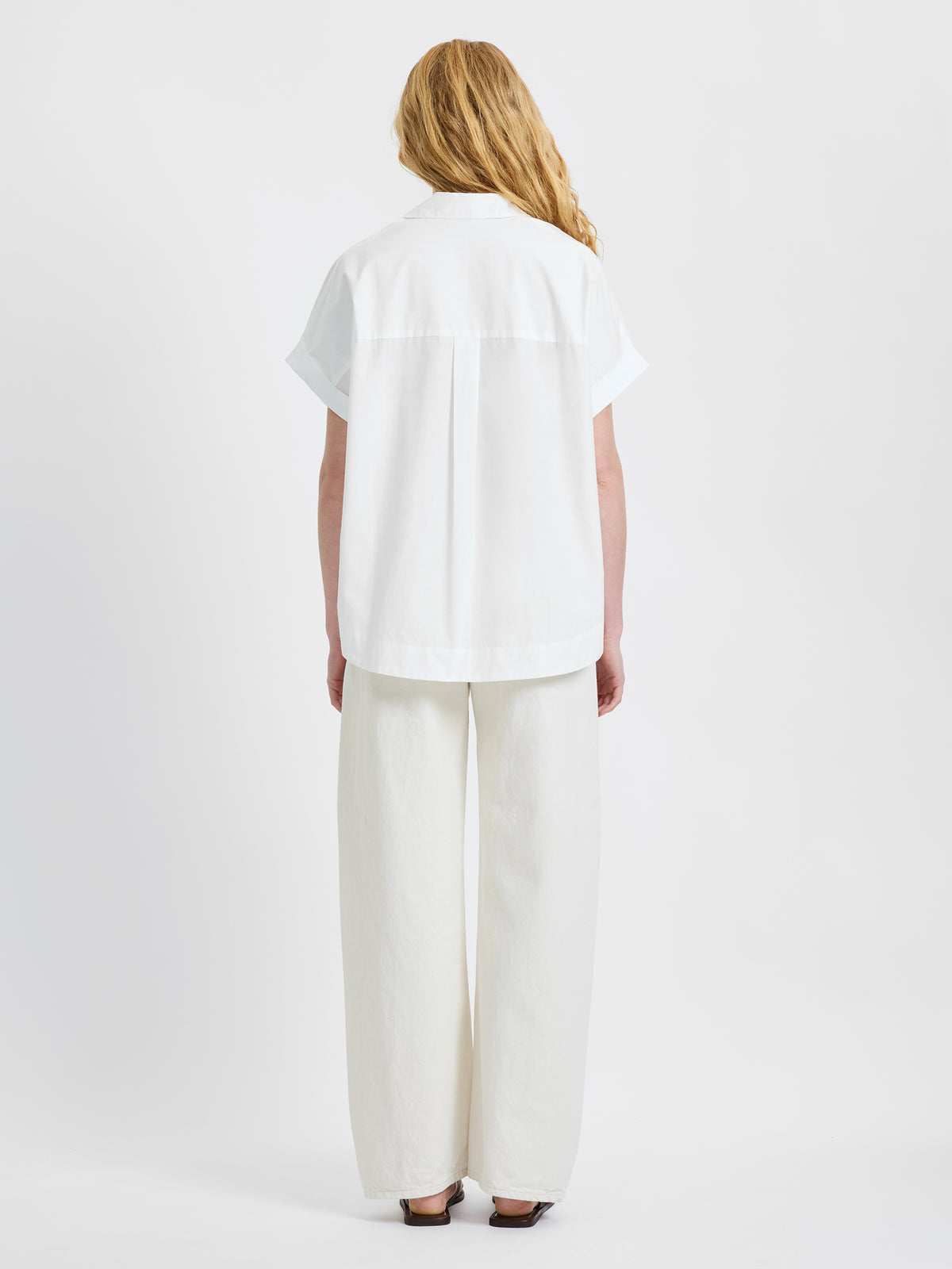 POPLIN COLLAR SHORT SLEEVE PULLOVER SHIRT VIEW 6 | Women's Shop All POPLIN COLLAR SHORT SLEEVE PULLOVER SHIRT VIEW 6 | Women's Shop All