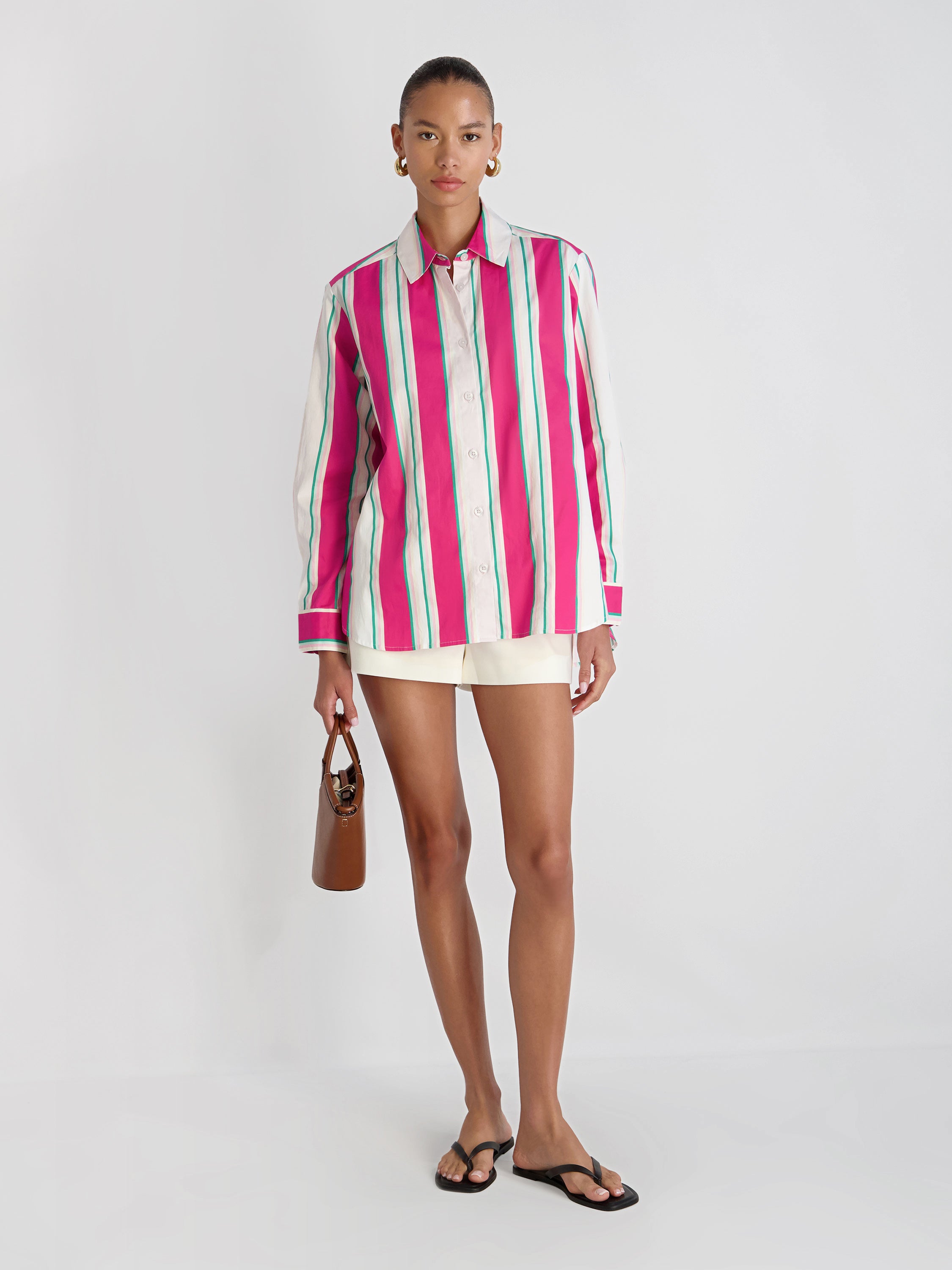 ALEXIS POPLIN HAVANA STRIPE BUTTON DOWN View 1 | Products ALEXIS POPLIN HAVANA STRIPE BUTTON DOWN View 1 | Products