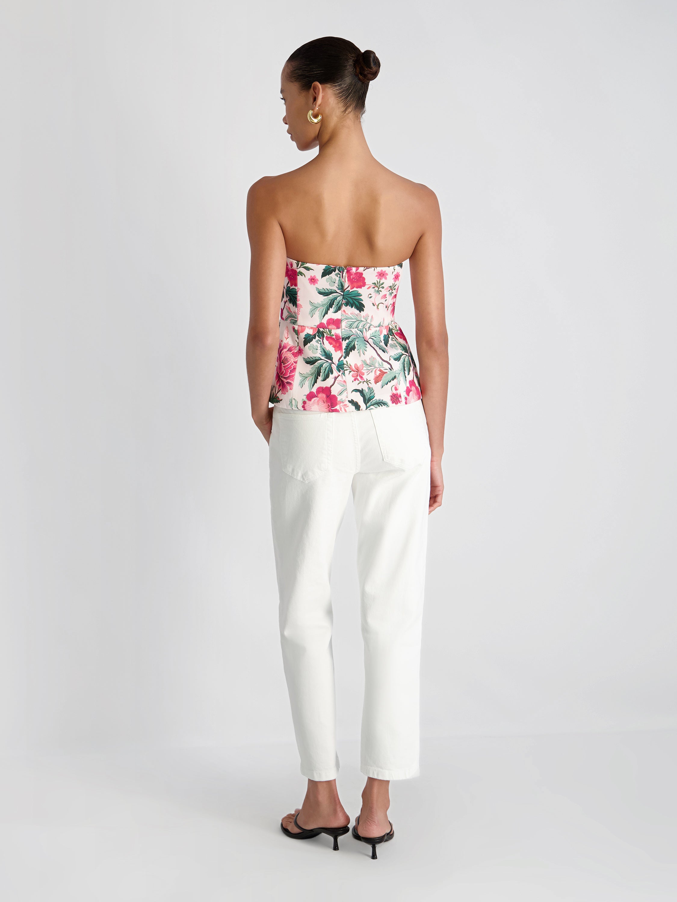 YORK SATIN CHRISTA FLEUR STRAPLESS TOP View 2 | Women's Shop All YORK SATIN CHRISTA FLEUR STRAPLESS TOP View 2 | Women's Shop All