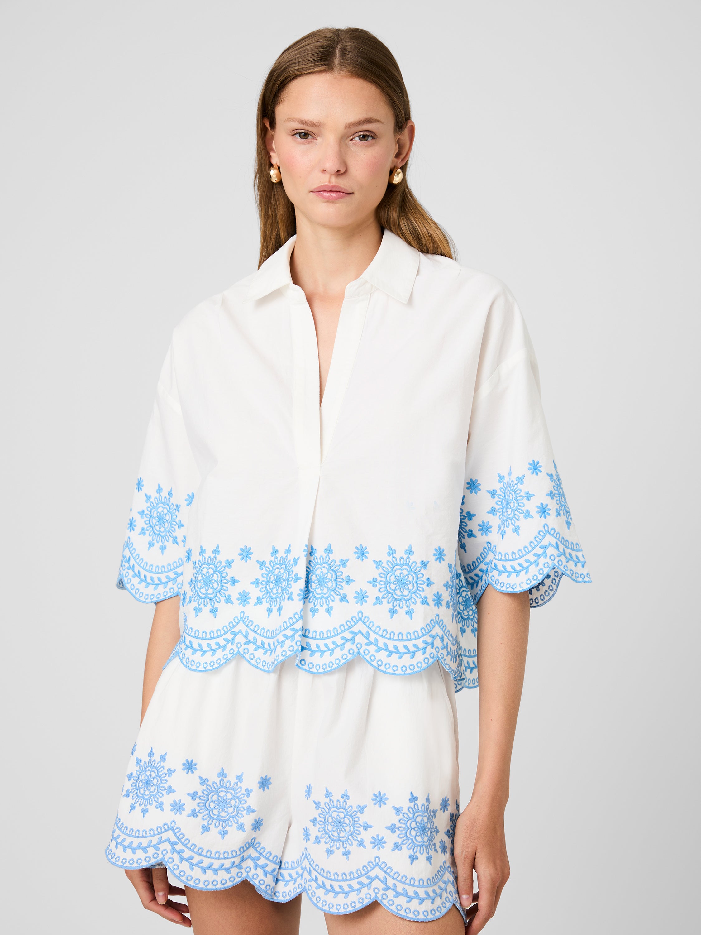 ALISSA COTTON EMBROIDERED POPOVER View 1 | Products ALISSA COTTON EMBROIDERED POPOVER View 1 | Products