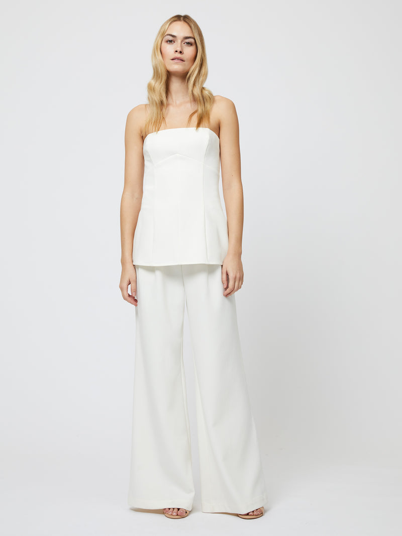 Azra Twill Strapless Top