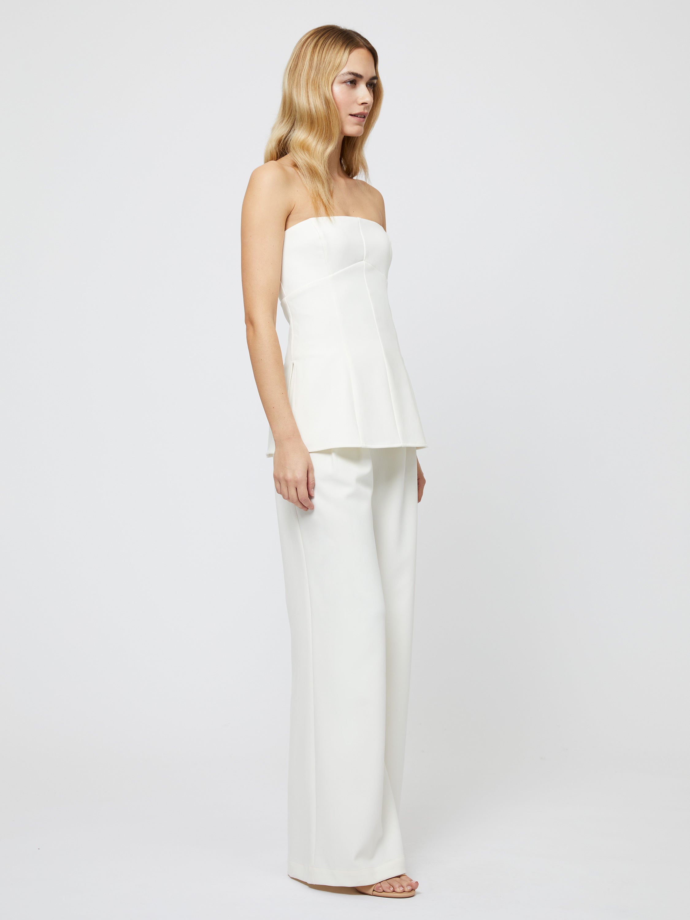 Azra Twill Strapless Top