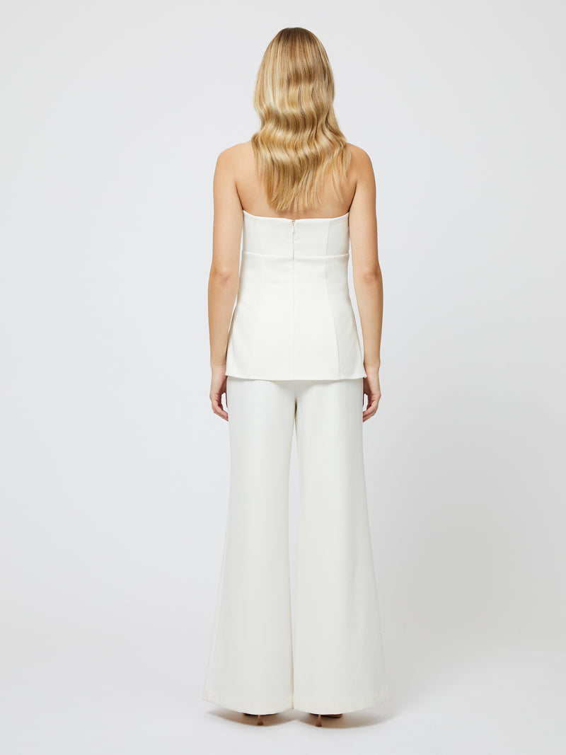 Azra Twill Strapless Top