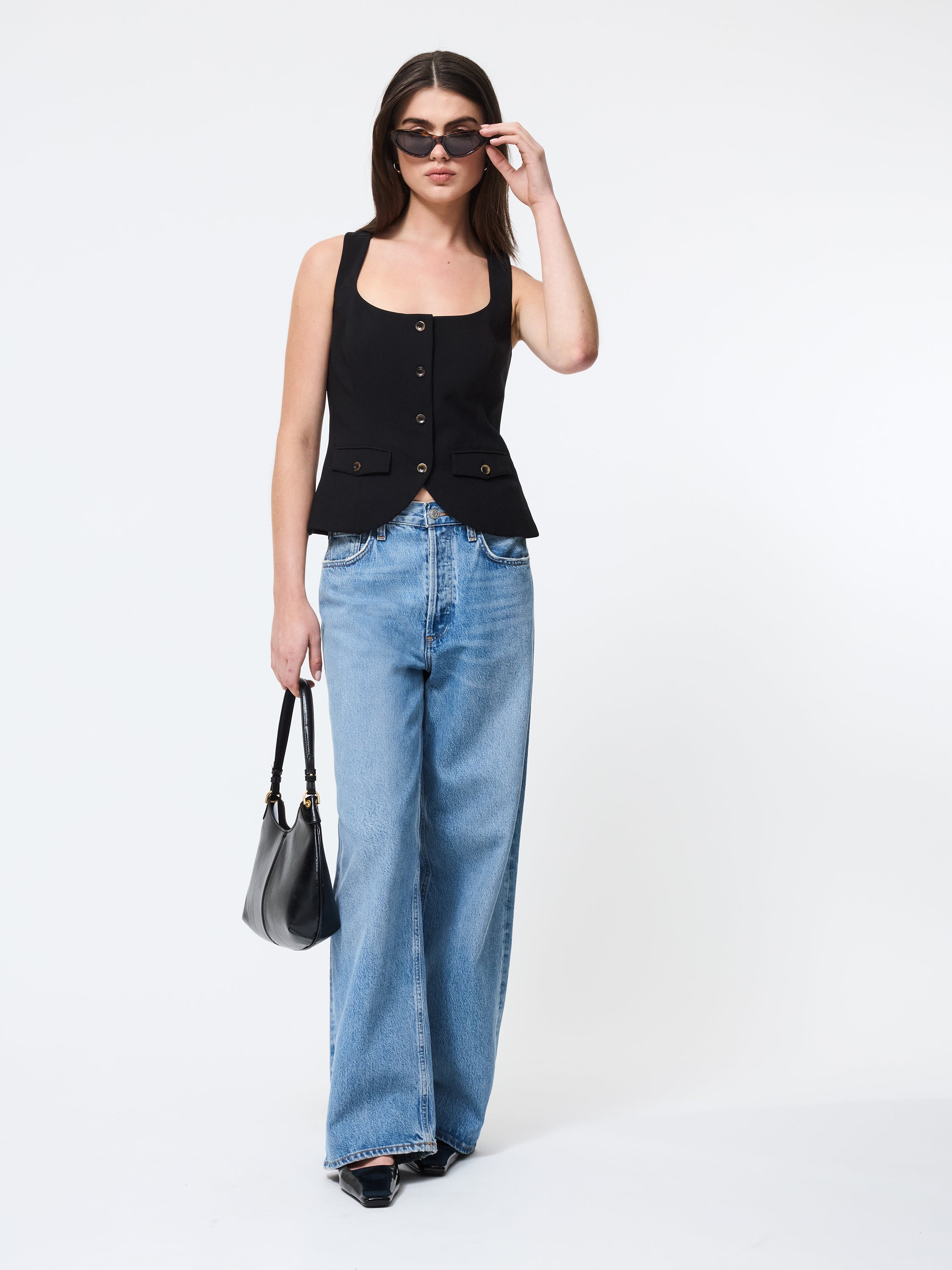 Azra Twill Two Pocket Top