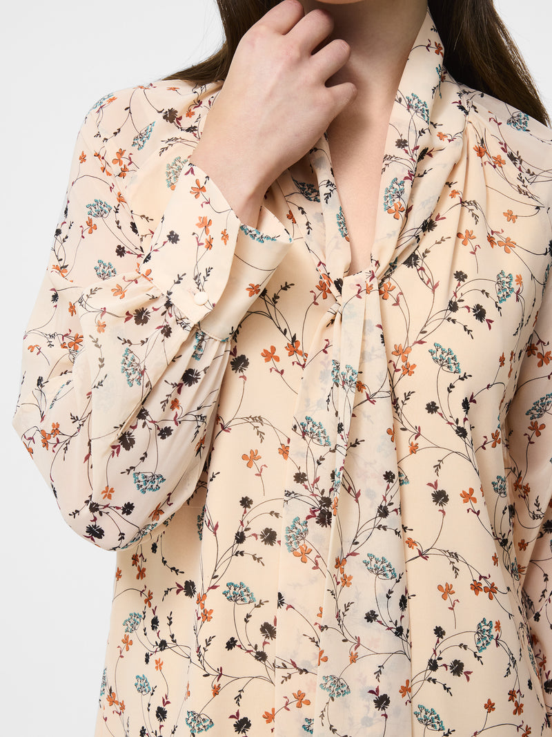 Leithia Wispy Chiffon Neck Tie Top