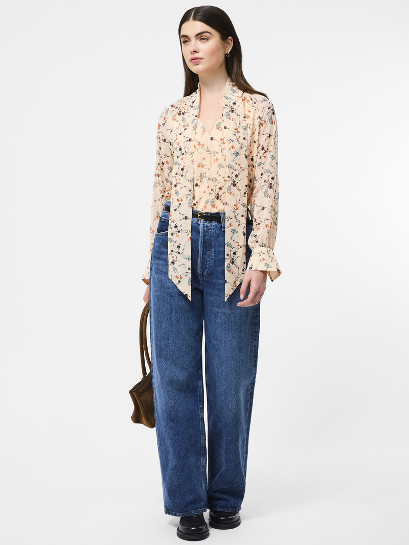 Leithia Wispy Chiffon Neck Tie Top