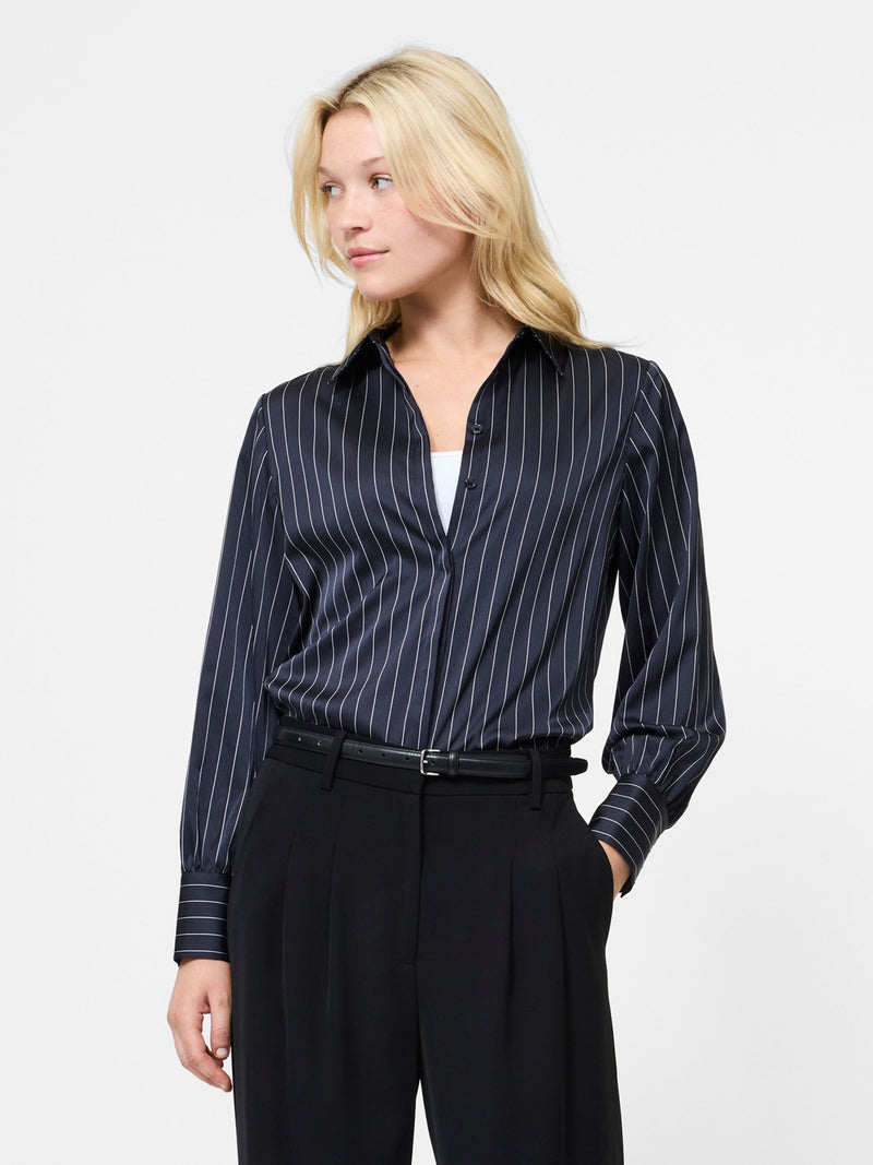 Satin Pinstripe Shirt