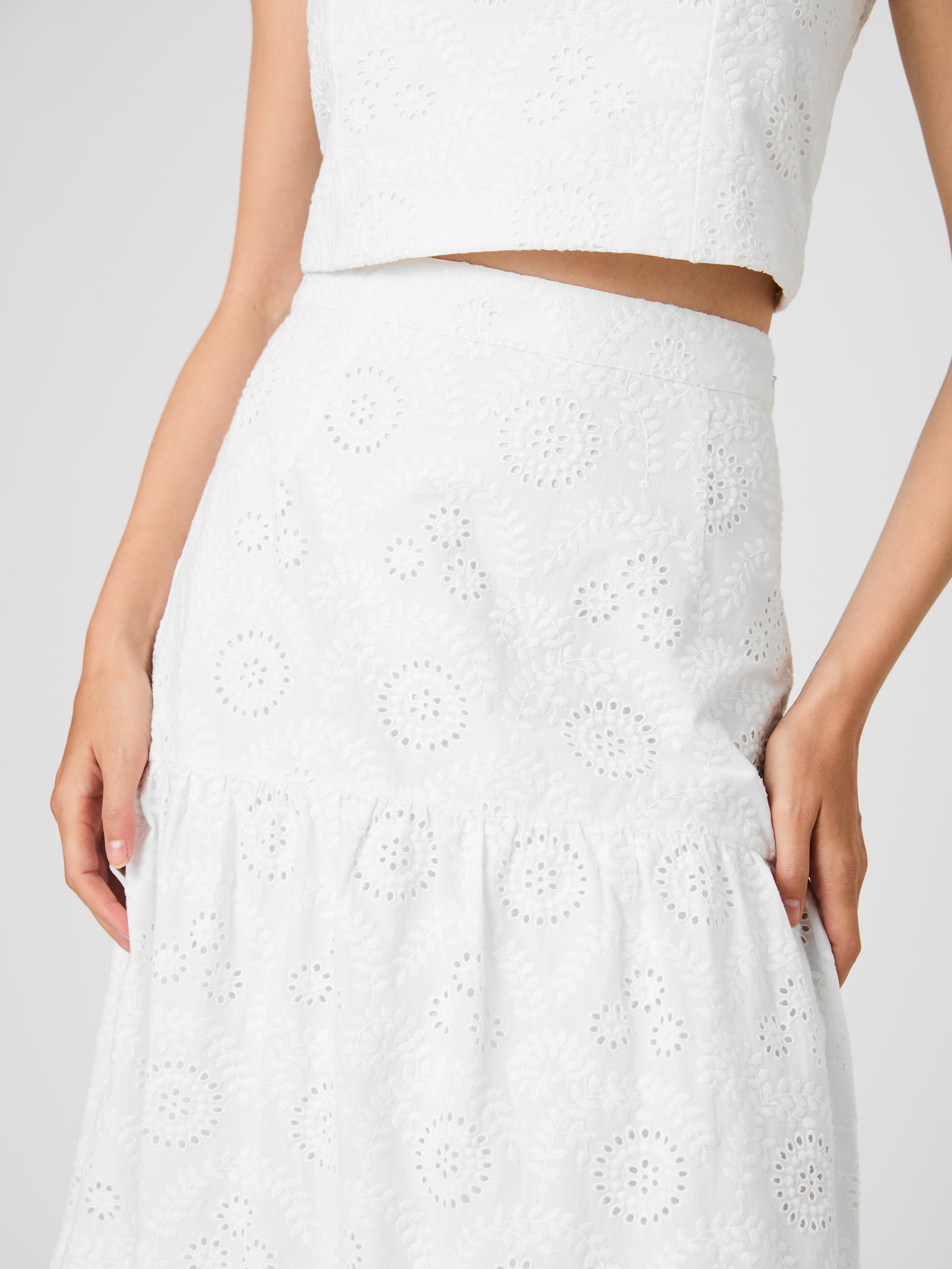 SVEA FLORAL EYELET TIER MAXI SKIRT VIEW 5 | Matching Sets SVEA FLORAL EYELET TIER MAXI SKIRT VIEW 5 | Matching Sets