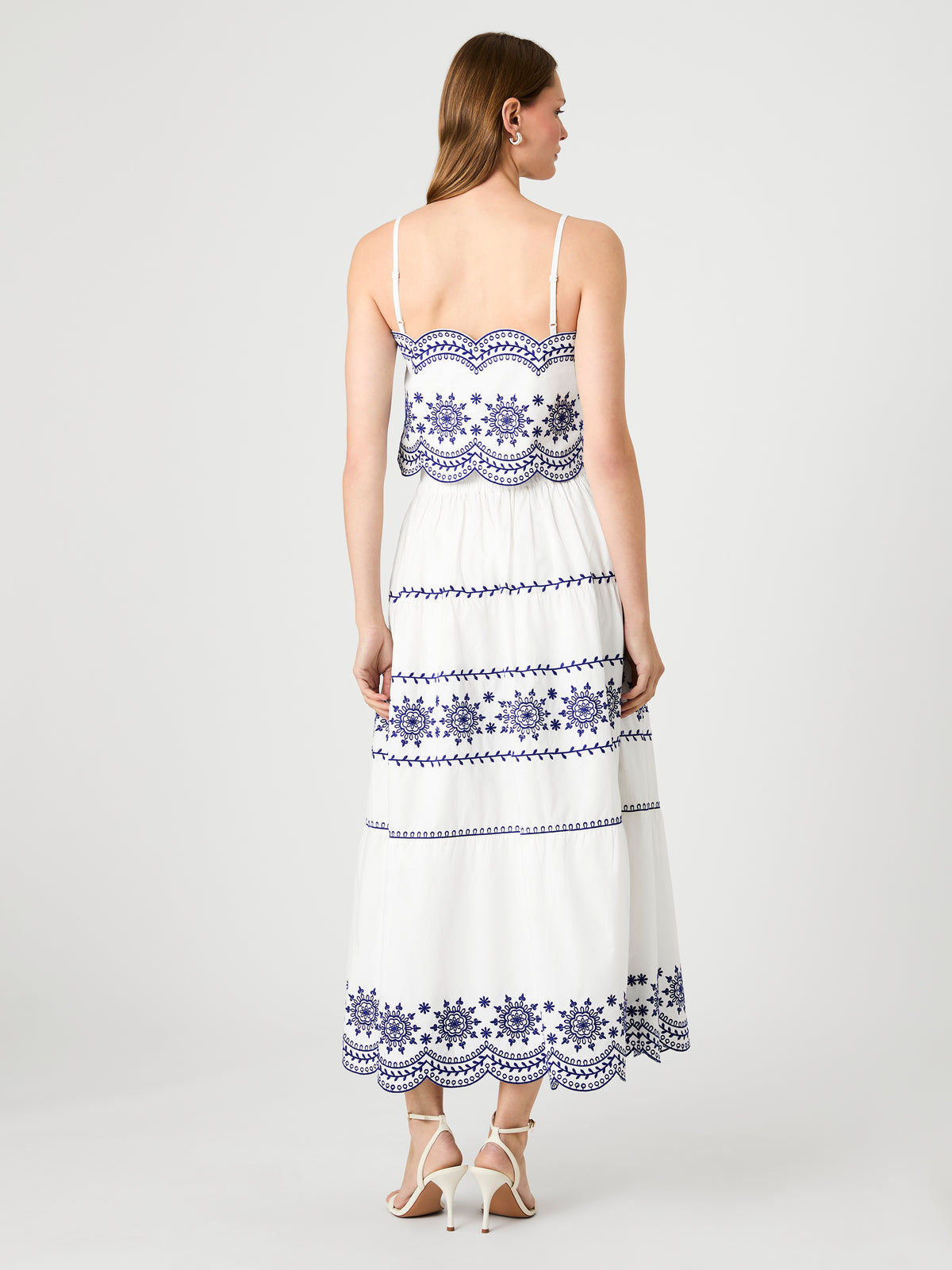 ALISSA COTTON EMBROIDERED MIDI SKIRT VIEW 3 | Sale ALISSA COTTON EMBROIDERED MIDI SKIRT VIEW 3 | Sale