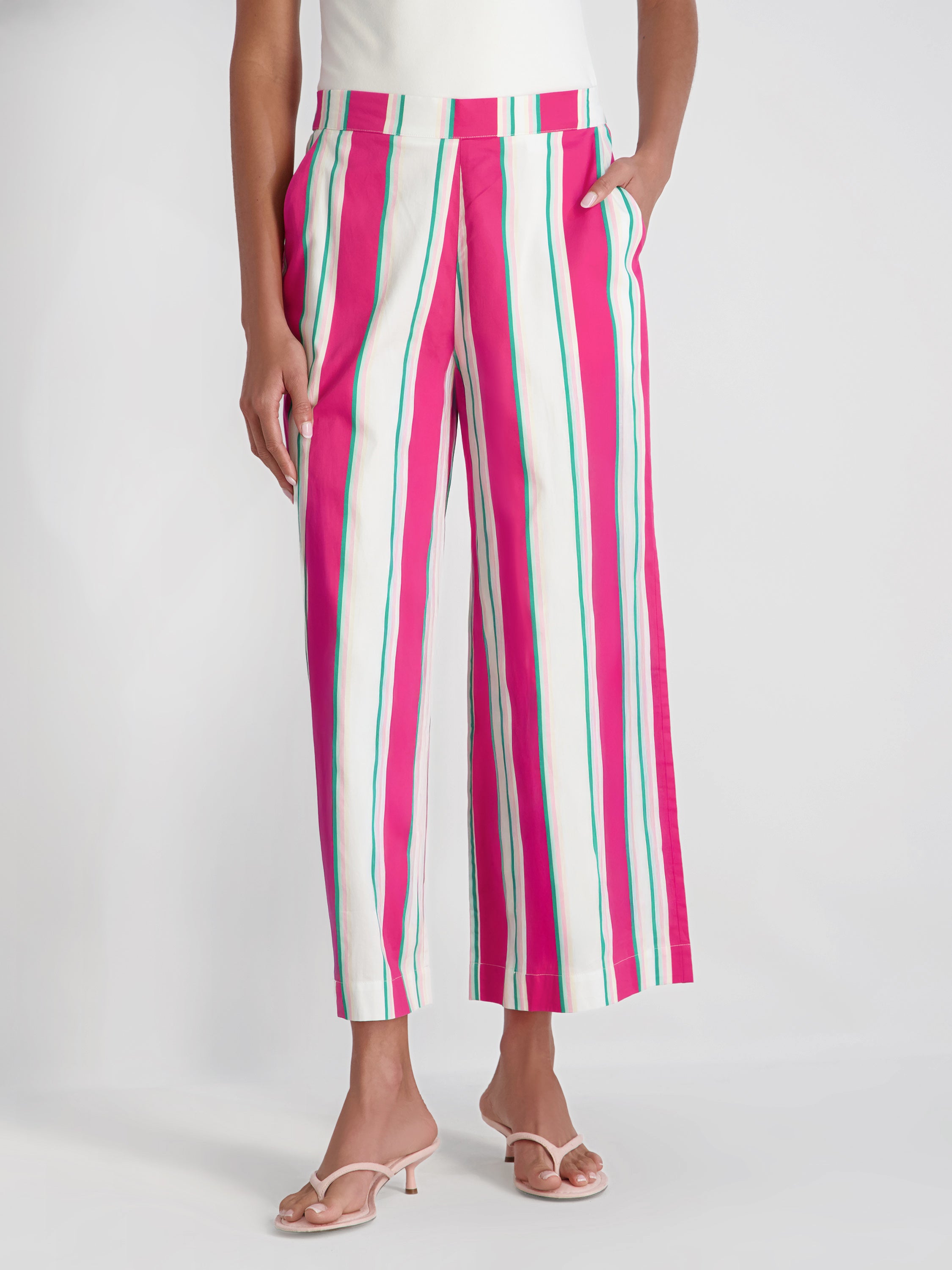 ALEXIS POPLIN HAVANA STRIPE CROP PANT View 2 | Products ALEXIS POPLIN HAVANA STRIPE CROP PANT View 2 | Products