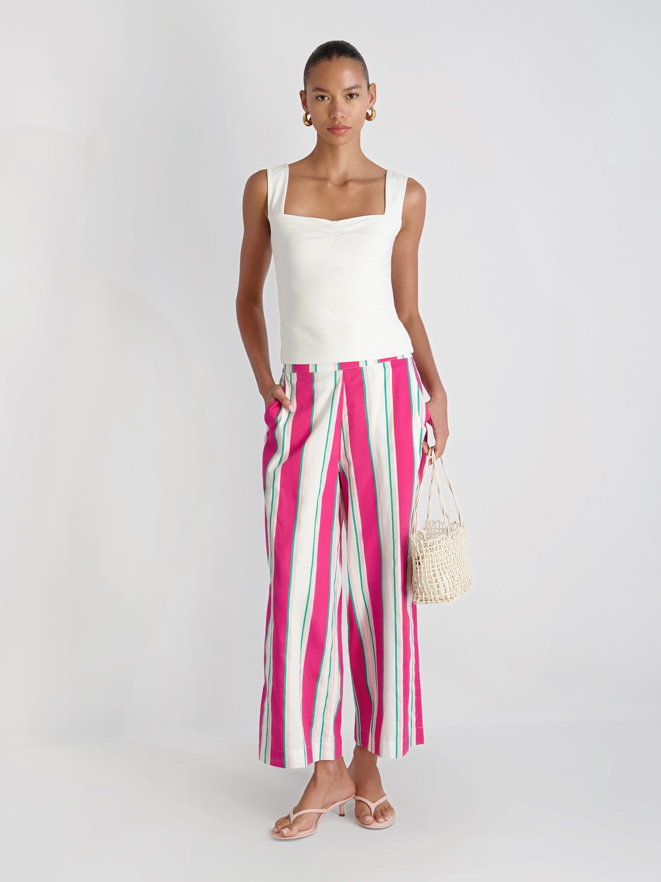 ALEXIS POPLIN HAVANA STRIPE CROP PANT View 1 | Products ALEXIS POPLIN HAVANA STRIPE CROP PANT View 1 | Products