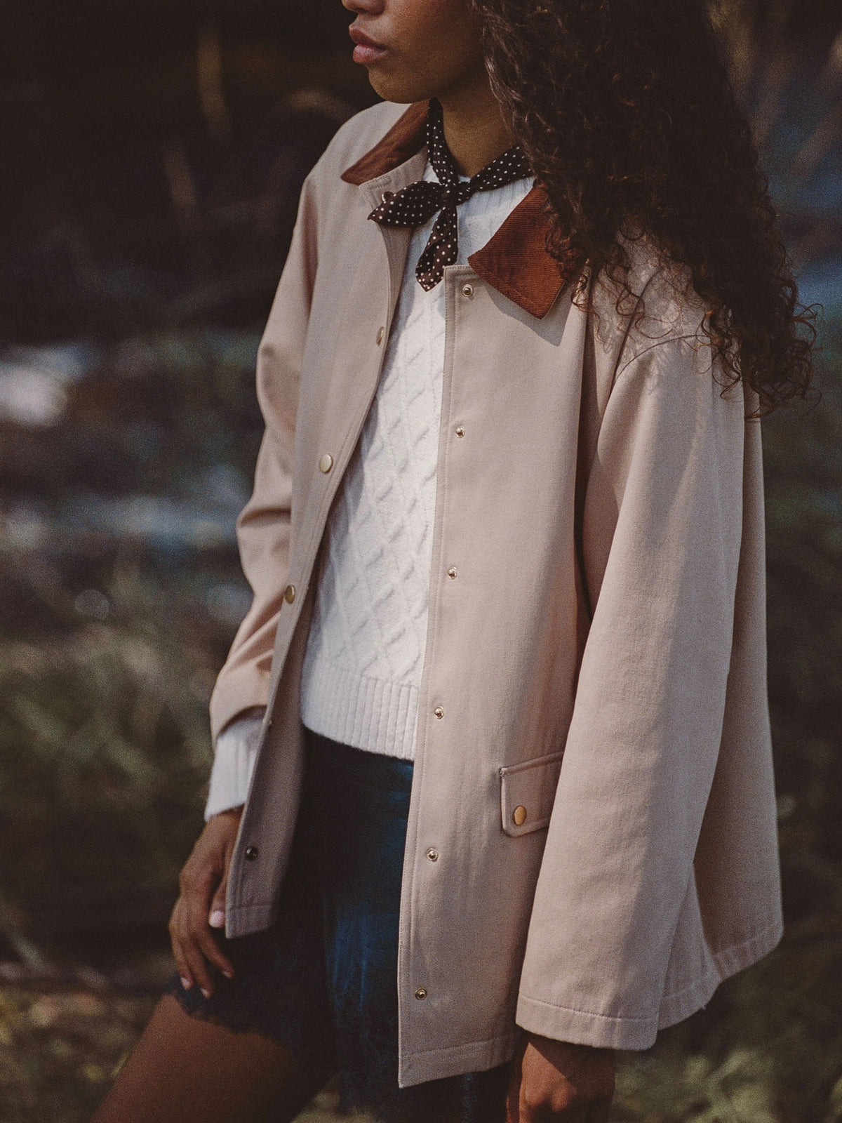 BARN JACKET WITH CORDUROY COLLAR View 1 | Fall Favorites BARN JACKET WITH CORDUROY COLLAR View 1 | Fall Favorites