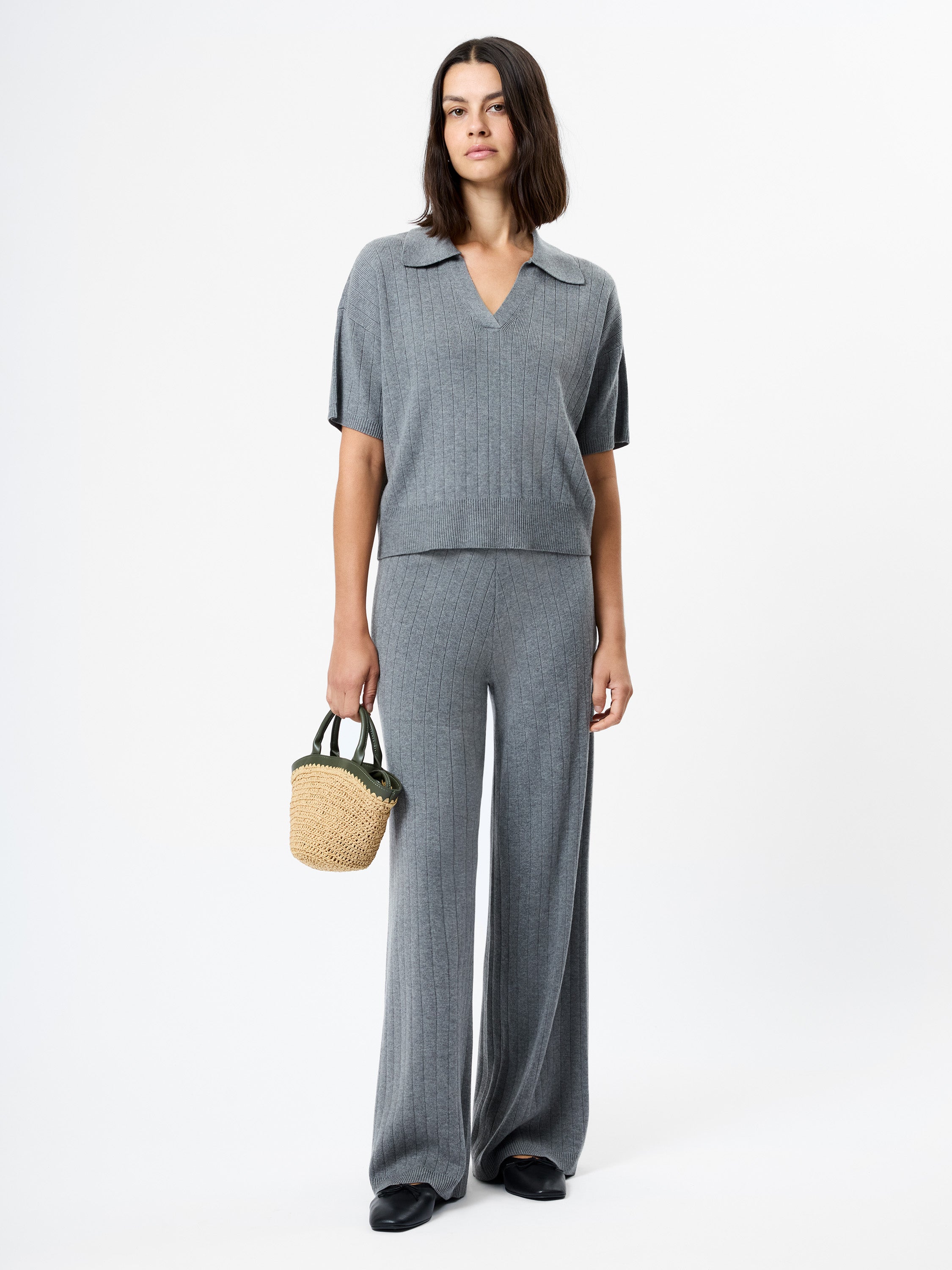 JAVIER KNIT V-NECK COLLARED TOP View 2 | Sale JAVIER KNIT V-NECK COLLARED TOP View 2 | Sale