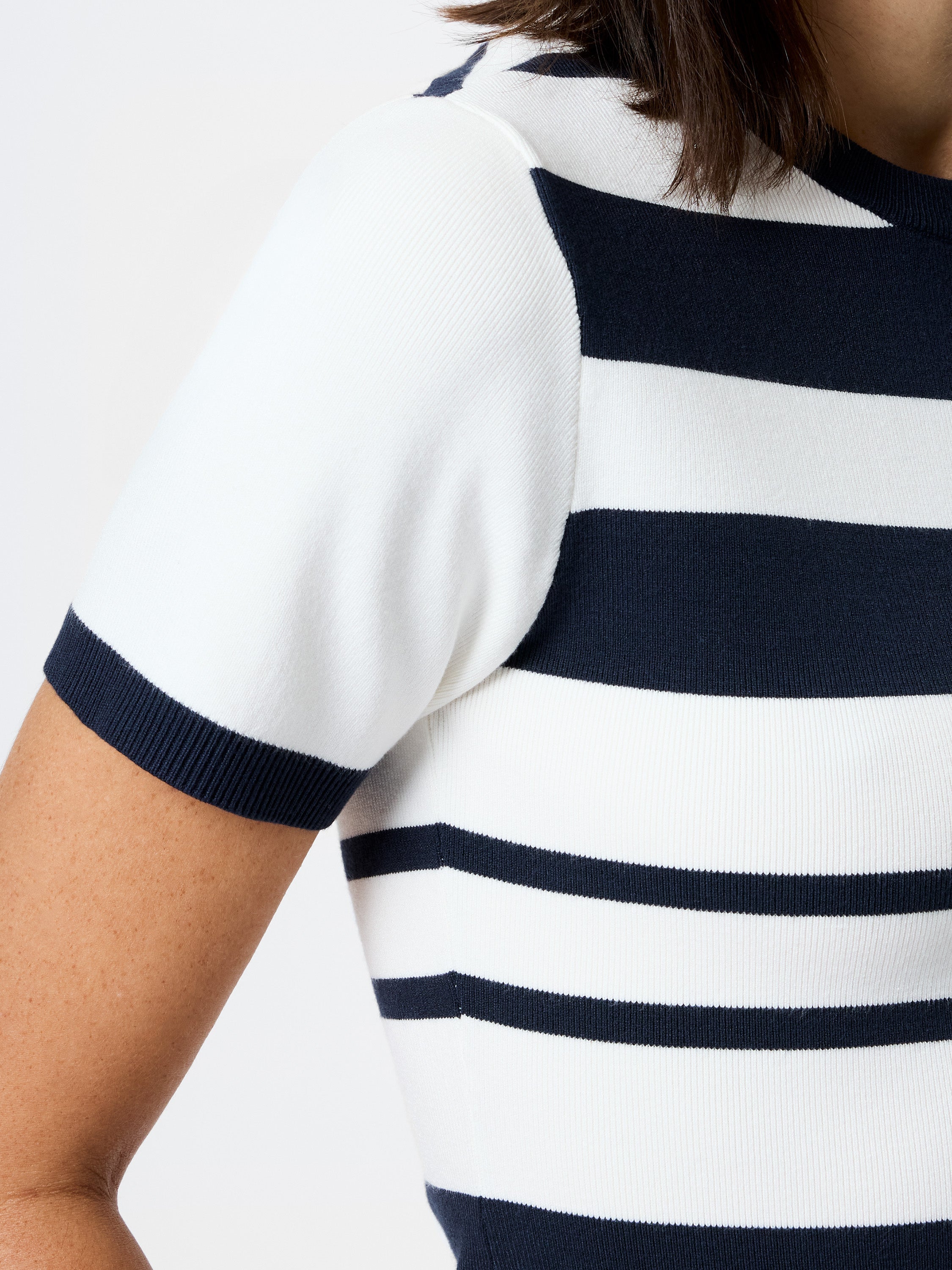 MAXIME KNIT STRIPED SHORT SLEEVE TOP VIEW 3 | Women's Shop All MAXIME KNIT STRIPED SHORT SLEEVE TOP VIEW 3 | Women's Shop All