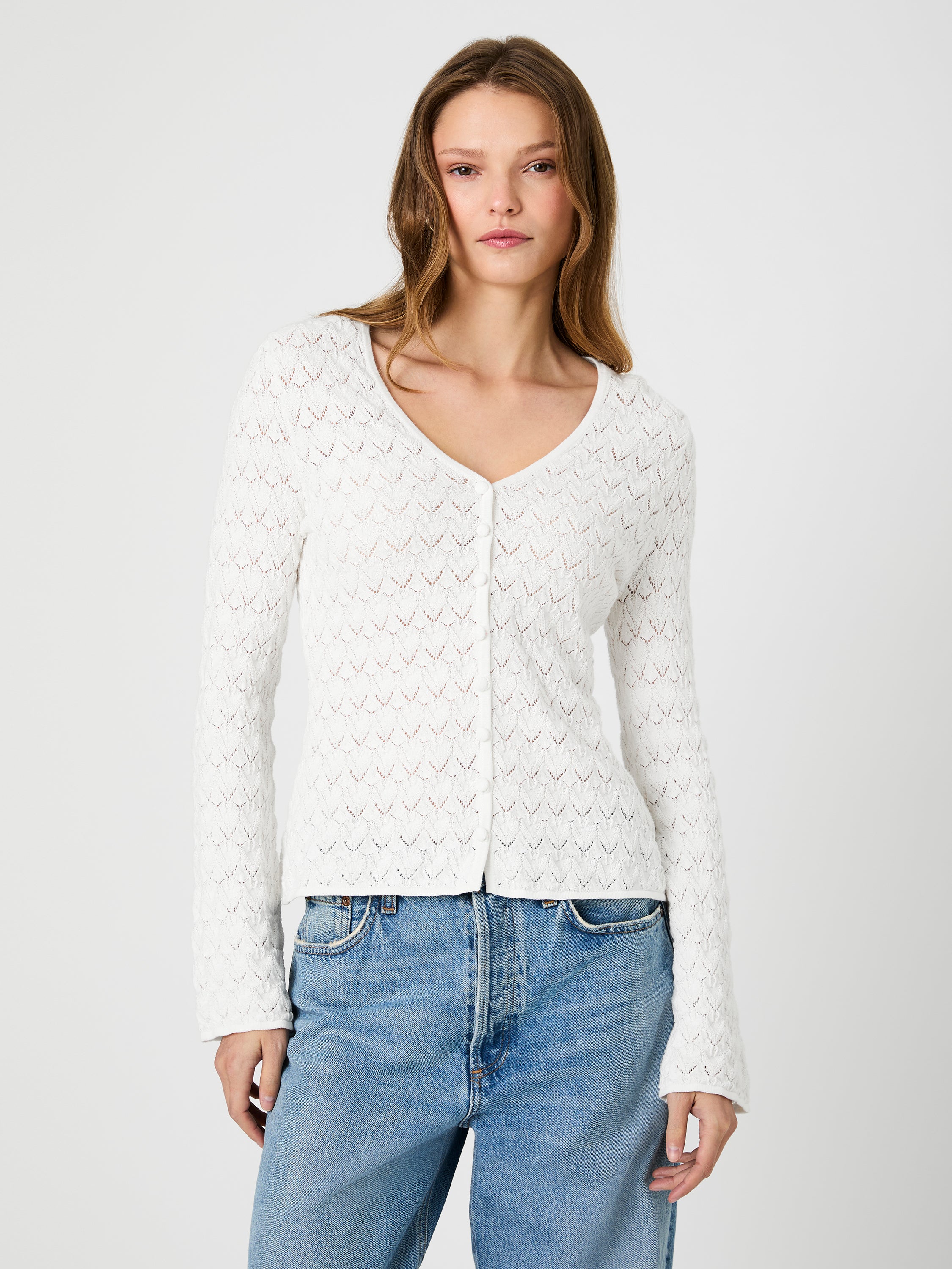 MOZART HEARTLEAF CROCHET LONG SLEEVE TOP View 2 | Women's Shop All MOZART HEARTLEAF CROCHET LONG SLEEVE TOP View 2 | Women's Shop All