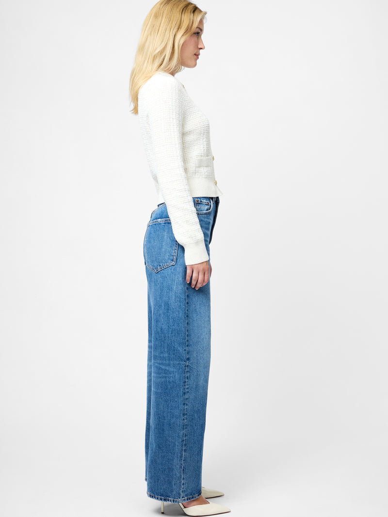 Lurex Tweed Knit Cardigan