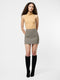 Houndstooth Wool Mini Skirt