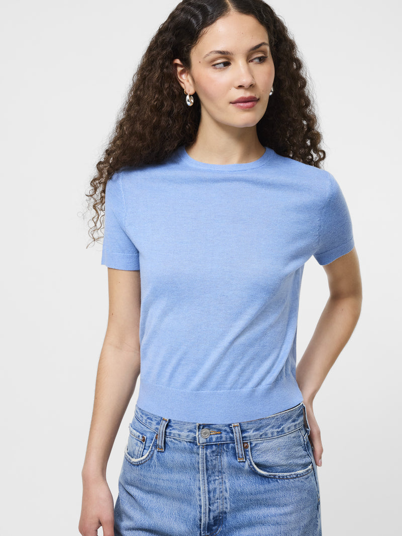 Nola Fine Knit Short Sleeve Sweater